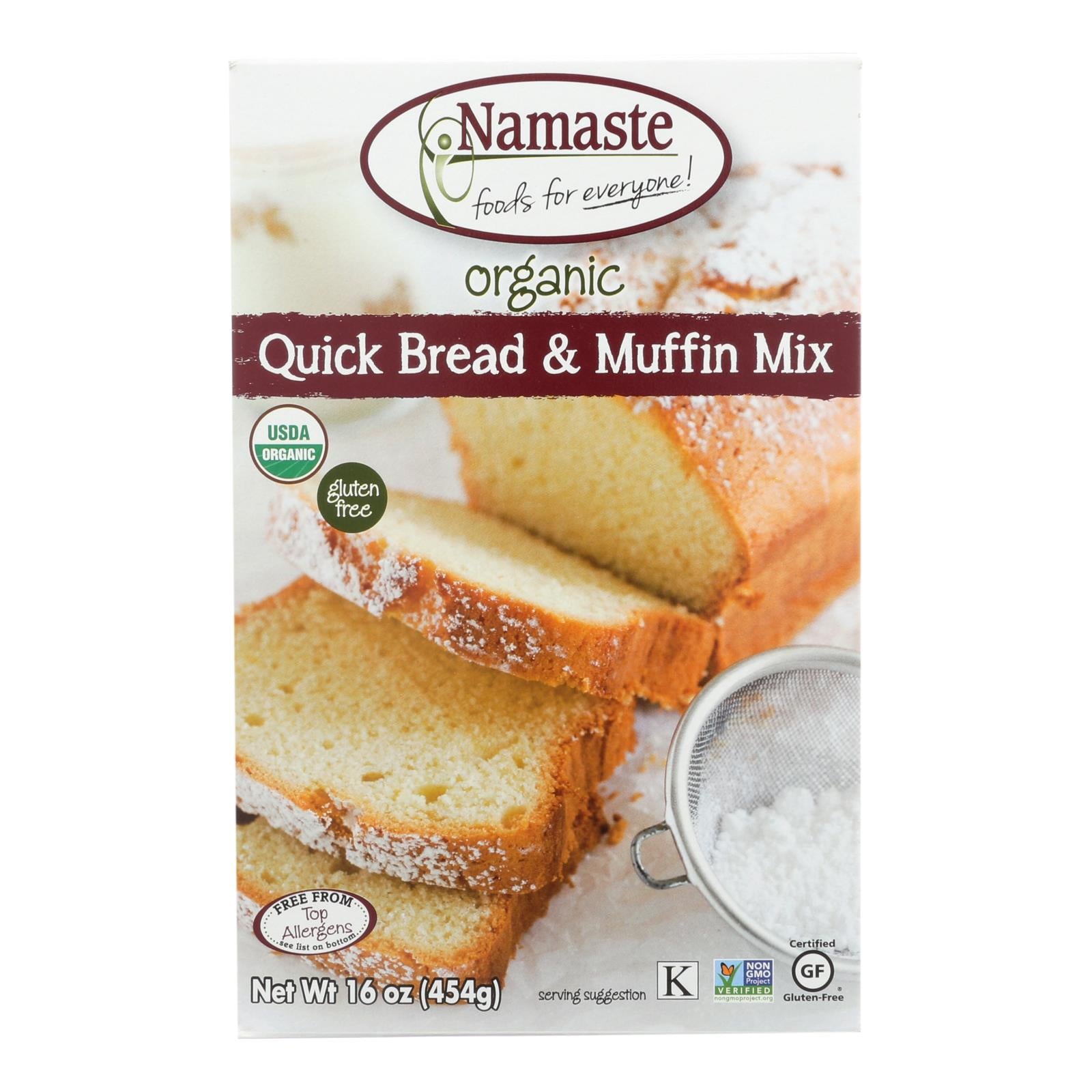Namaste Foods Quick Bread And Muffin Mix  - Case Of 6 - 16 Oz