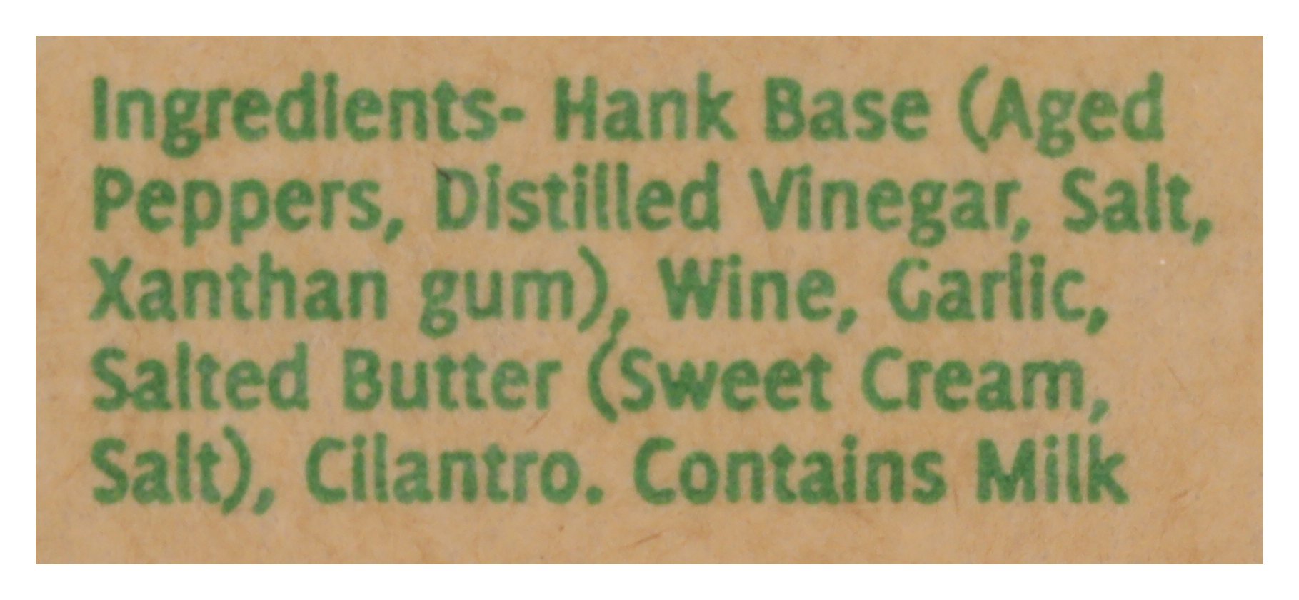 HANK SAUCE SAUCE CILANKTRO HOT - Case of 6
