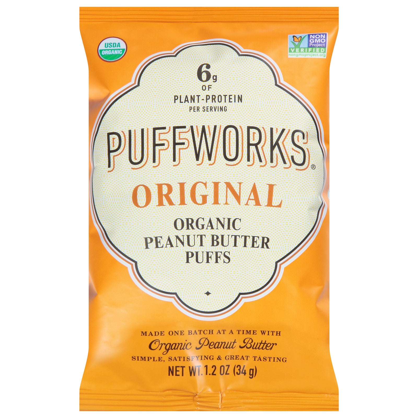 Puffworks - Puffs Original Peanut Butter - Case of 6-1.2 OZ