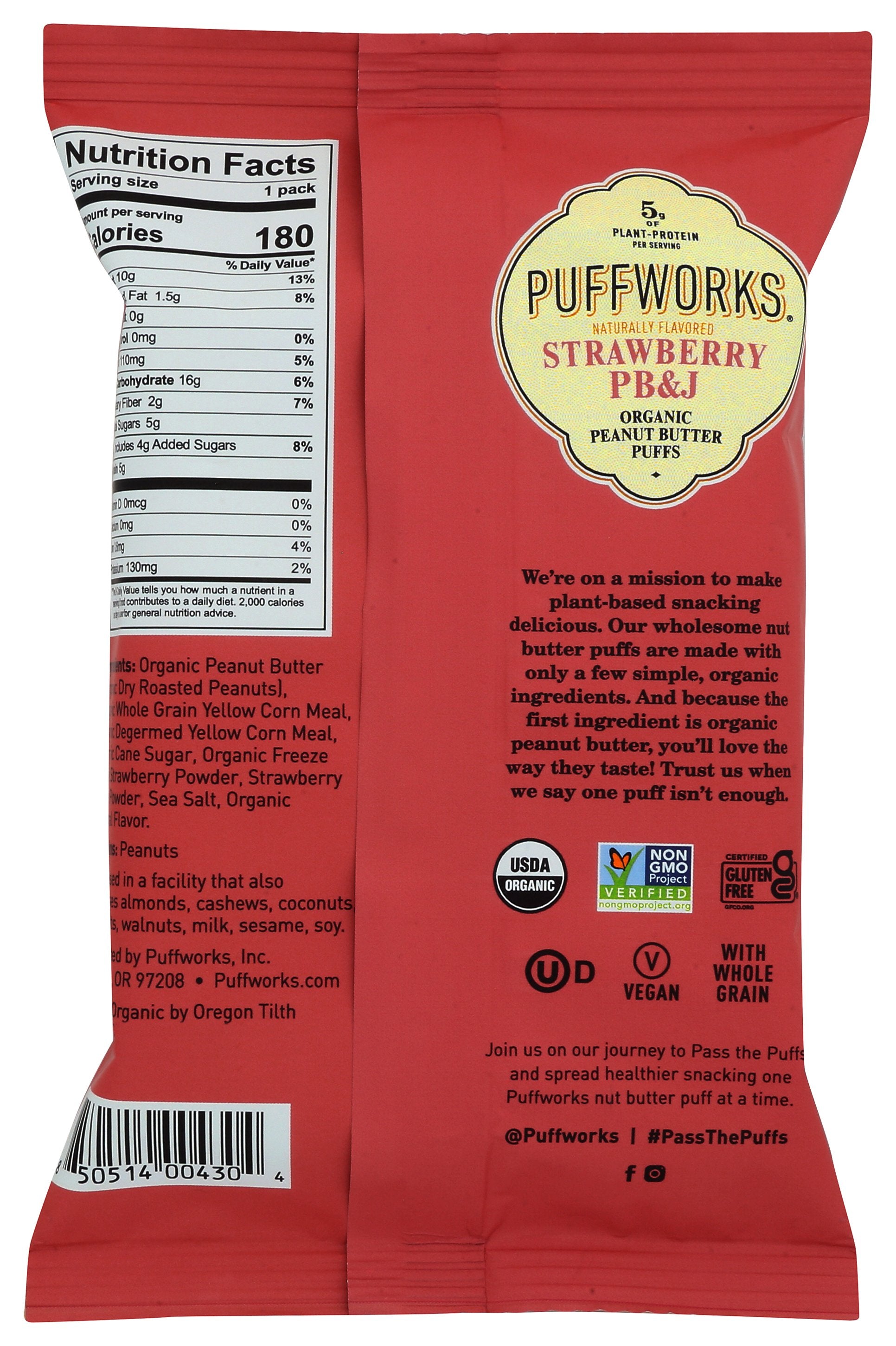 PUFFWORKS PUFFS STRWBRRY PB&J ORG - Case of 6