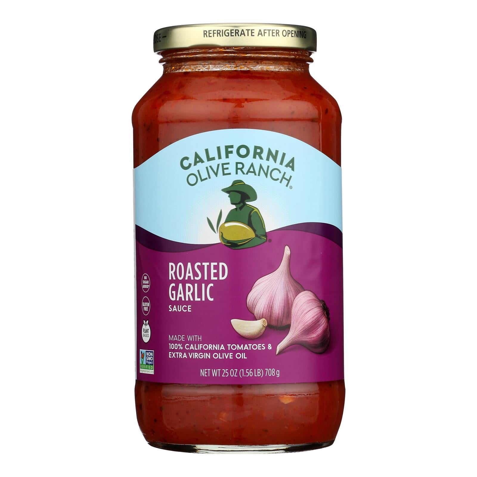 California Olive Ranch - Psta Sauce Roasted Garlic - Case of 6-25 OZ