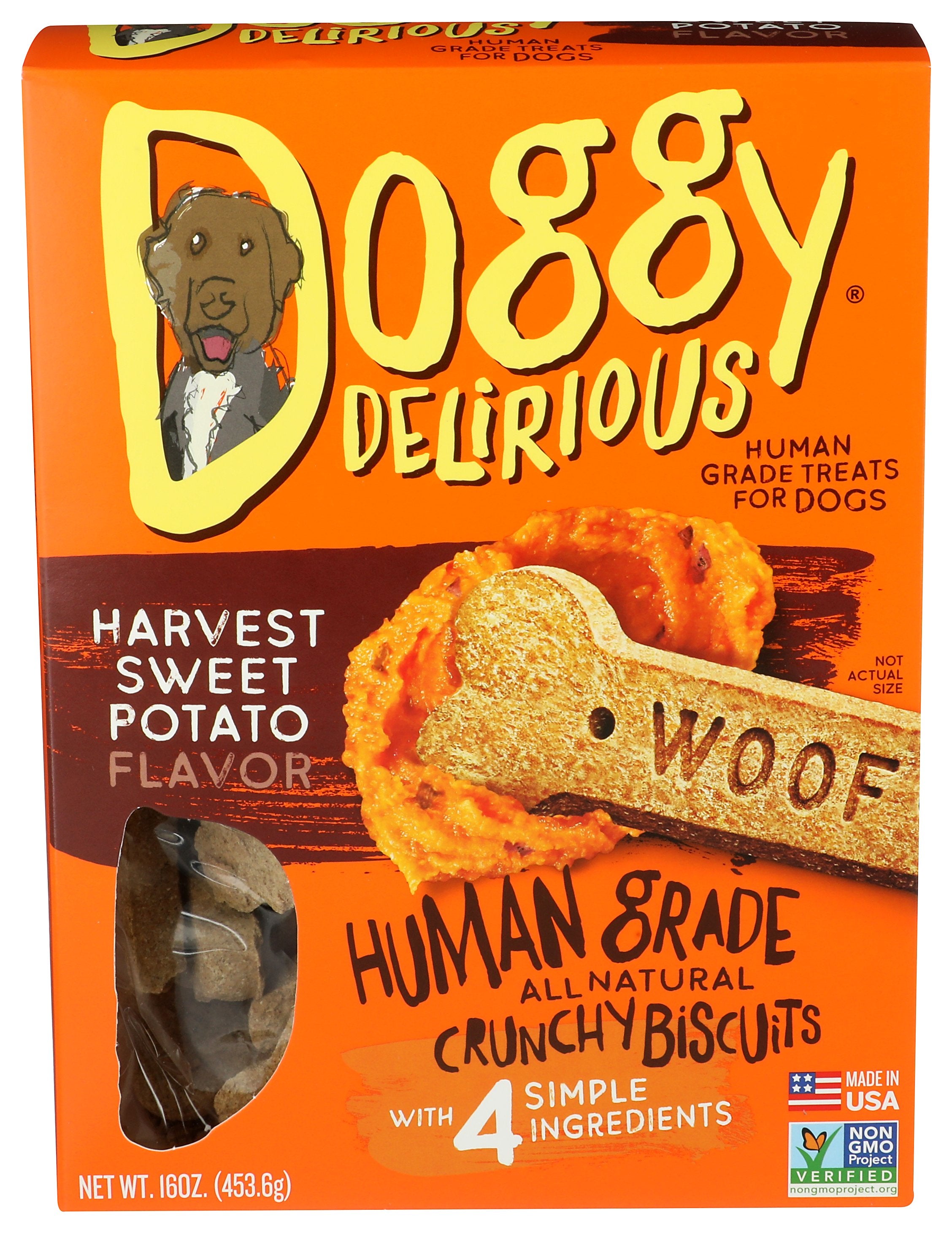 DOGGY DELIRIOUS DOG BONE SWT POTATO - Case of 6