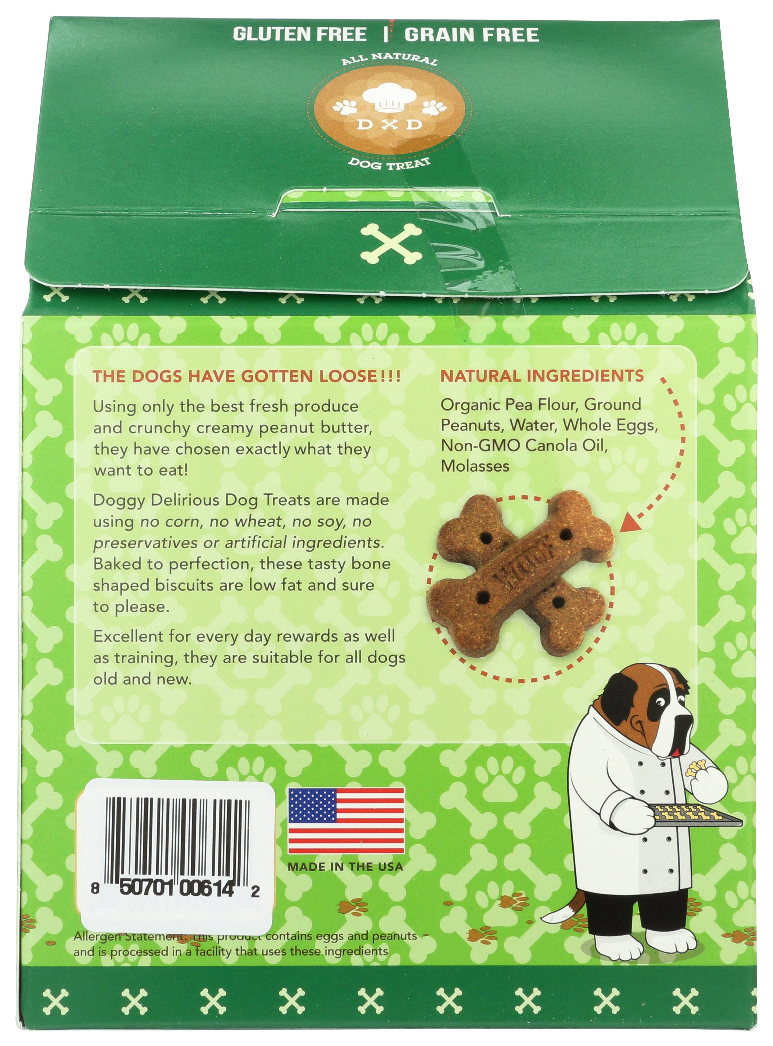 DOGGY DELIRIOUS DOG BONE GRN FREE PB - Case of 6