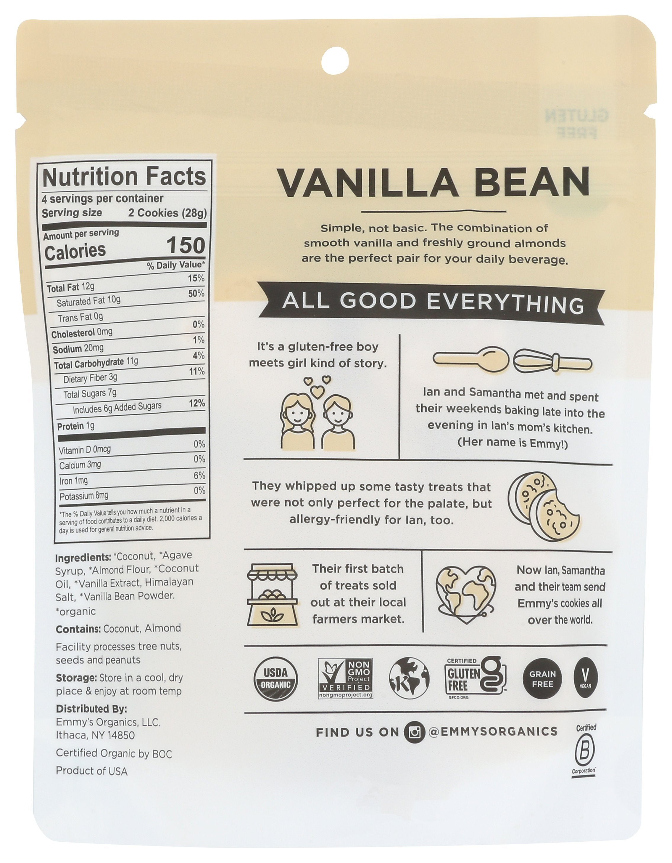EMMYSORG COOKIE CCNUT VNILLA BEAN - Case of 6
