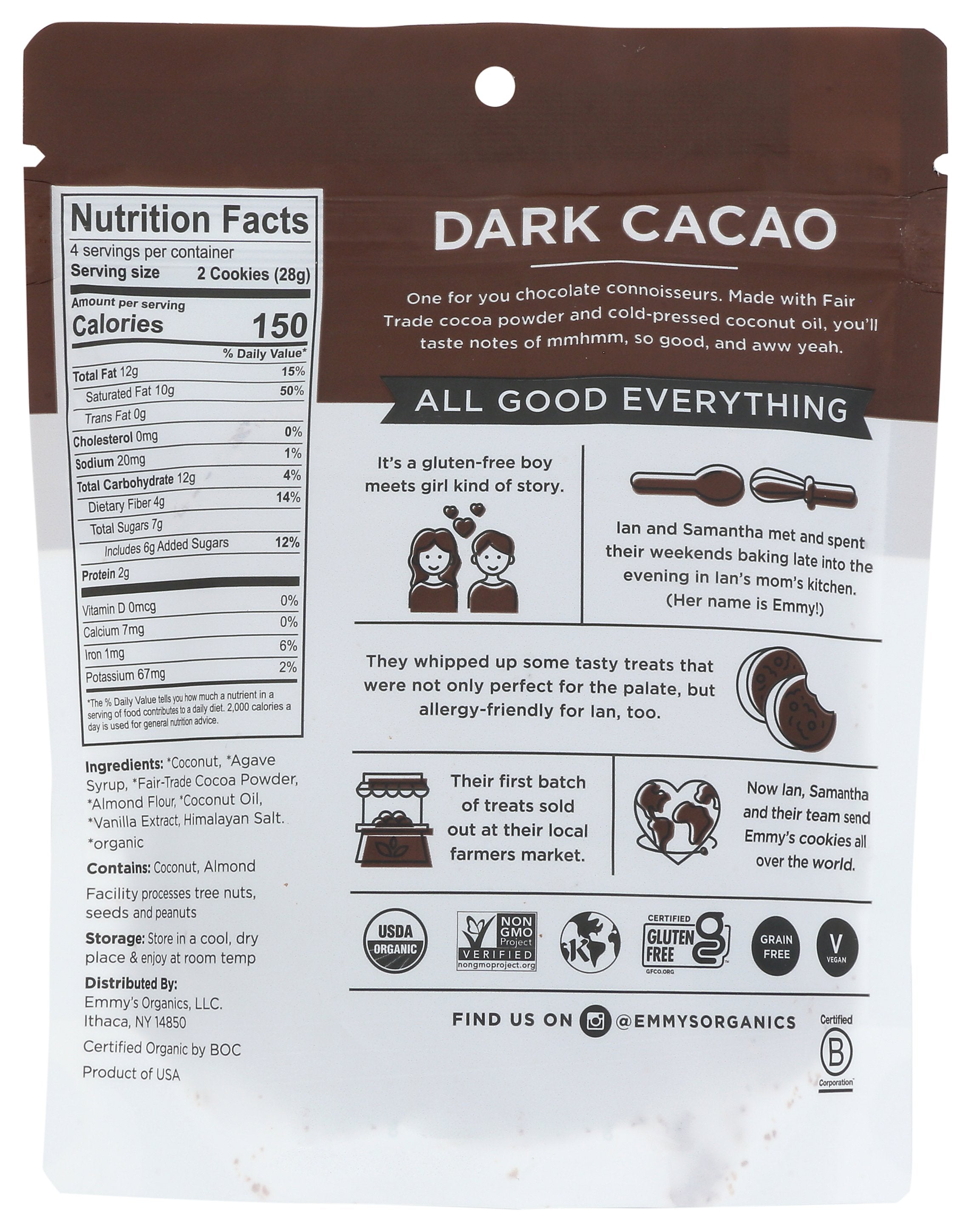 EMMYSORG COOKIE COCONUT DRK CACAO - Case of 6