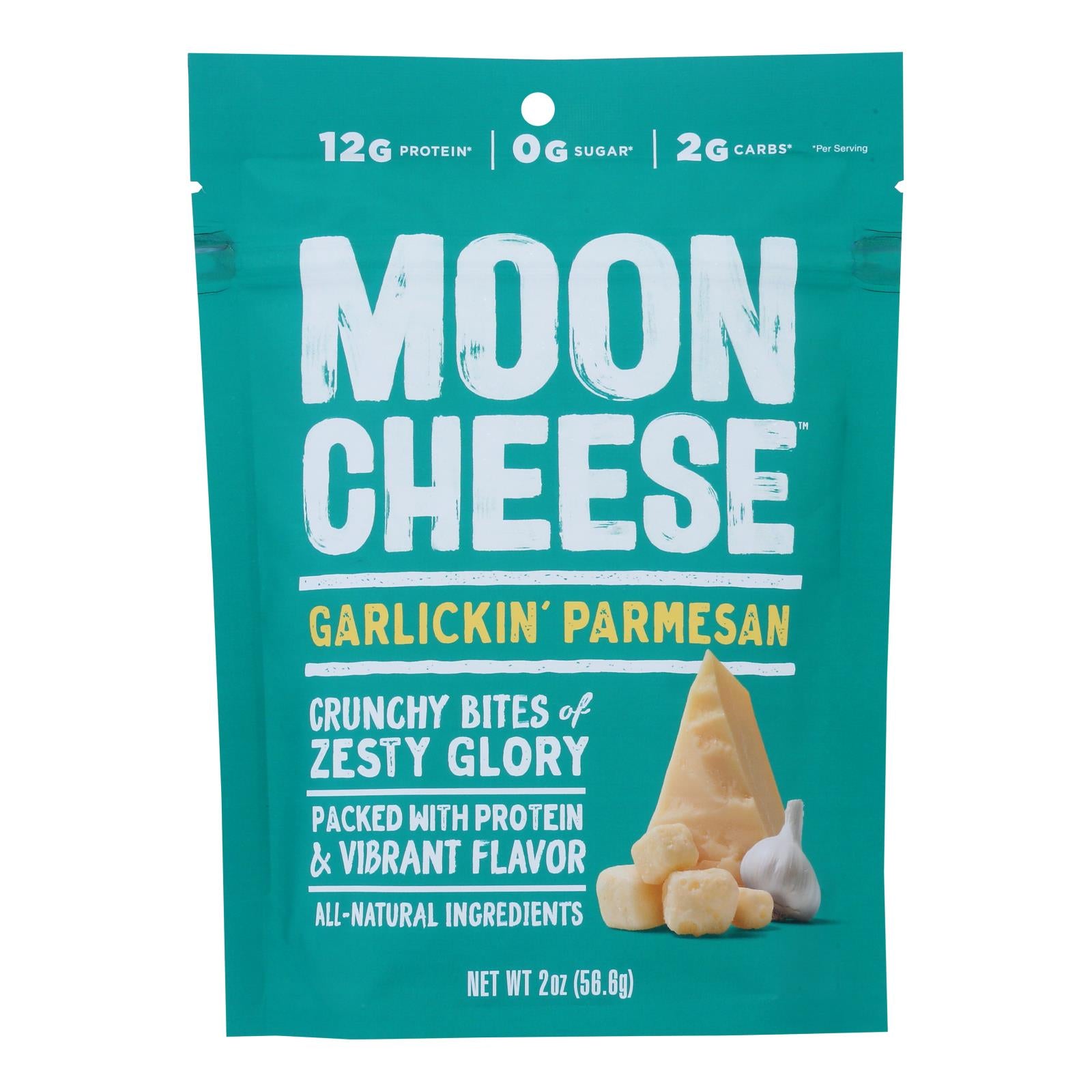 Moon Cheese - Snack Garlickin Parmesan - Case of 12-2 OZ