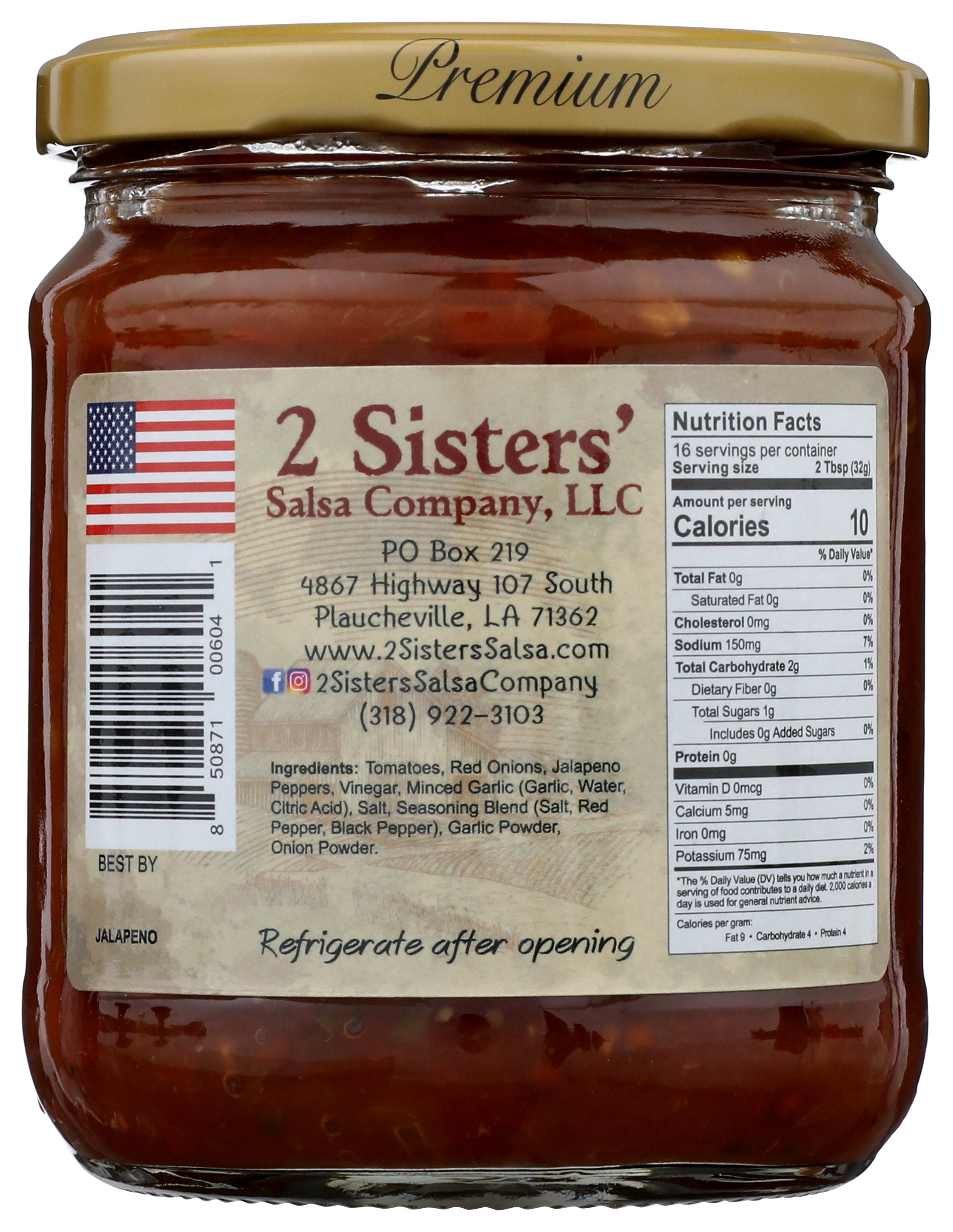 2 SISTERS SALSA JALAPENO - Case of 6