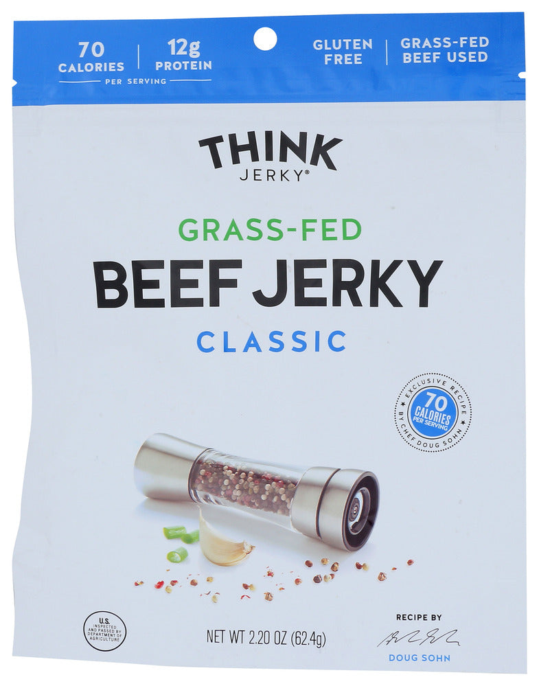 Think Jerky Beef Jerky Classic - Case of 8 - 2.2oz