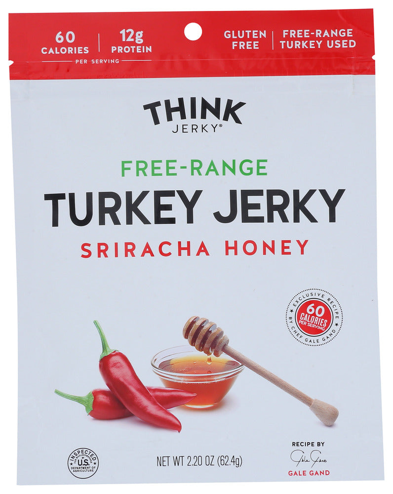 Think Jerky Turkey Jerky Sriracha Honey - Case of 8 - 2.2oz