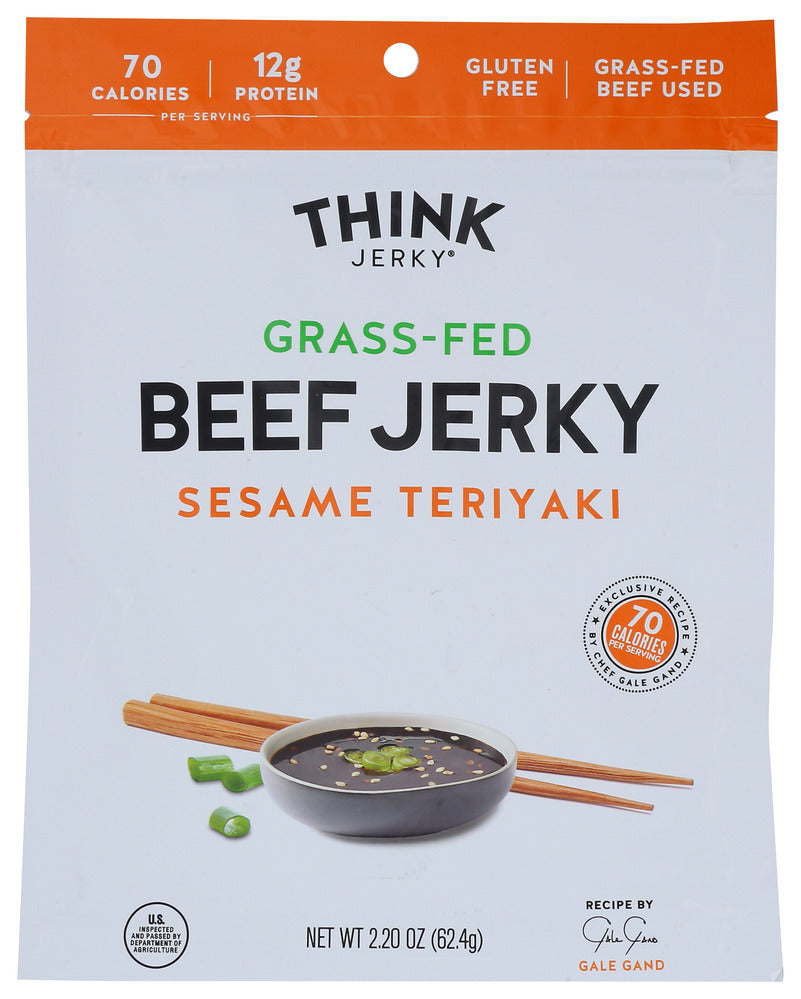 Think Jerky Beef Jerky Sesame Teriyaki - Case of 8 - 2.2oz