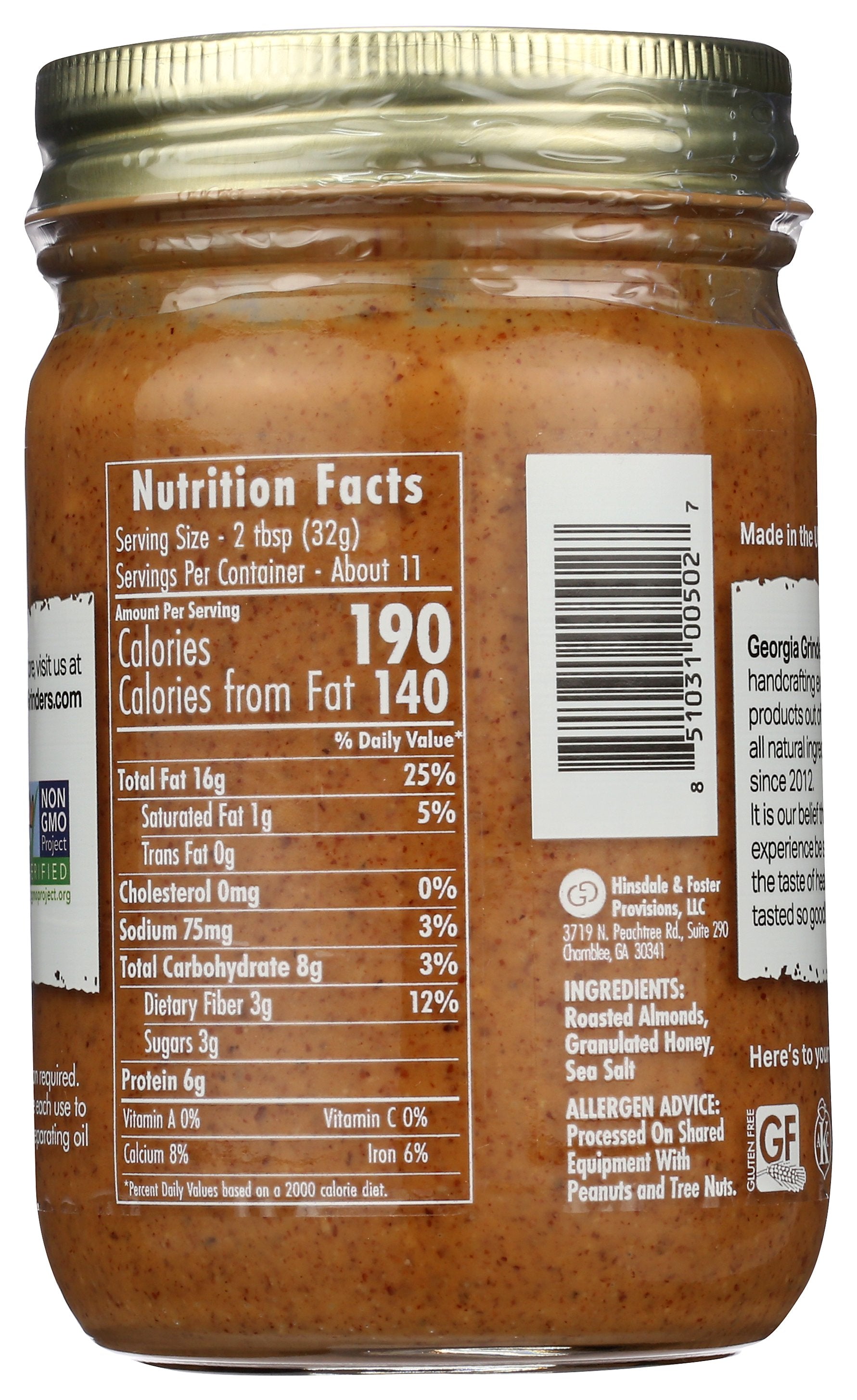 GEORGIA GRINDERS ALMOND BUTTER HNY RSTD - Case of 12