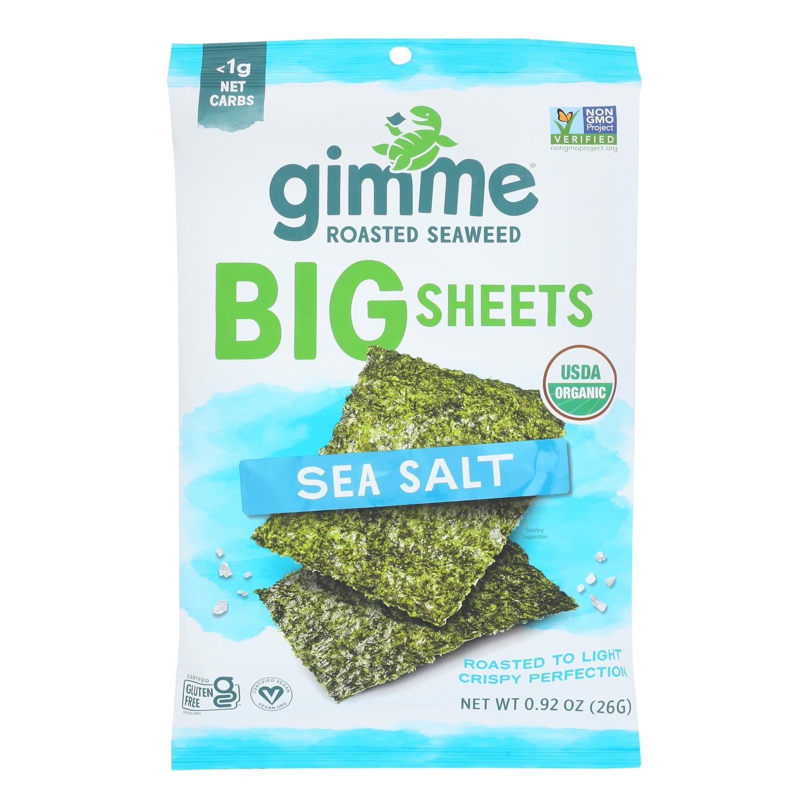 Gimme Organic Wrap N' Roll - Sea Salt - Case Of 10 - 0.92 Oz.