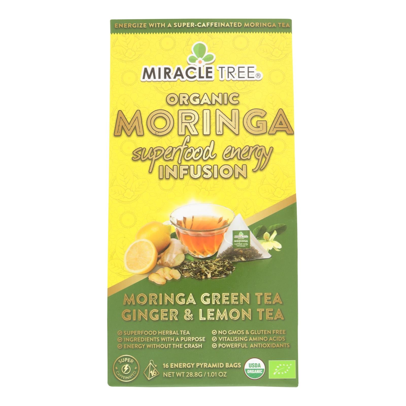 Miracle Tree - Tea Moringa Ginger Lm - Case Of 5 - 16 Ct