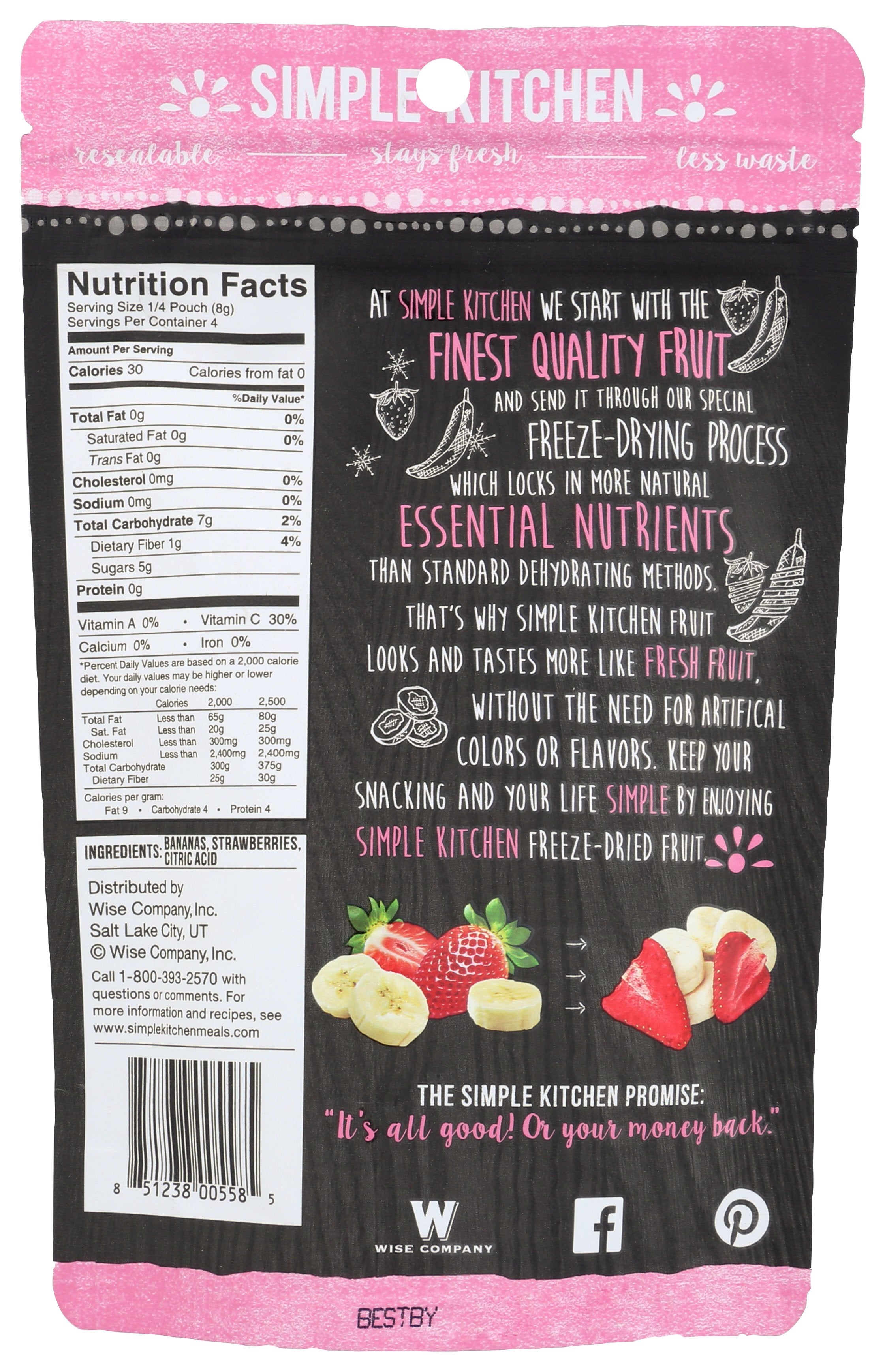 SIMPLE KITCHEN STRAWBERRIES & BANANAS - Case of 6