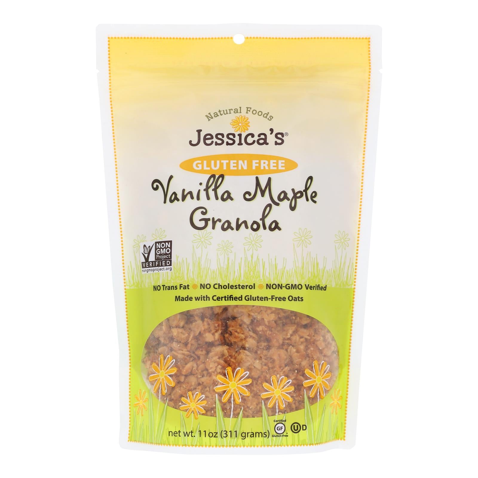 Jessica's Natural Foods Gluten Free Vanilla Maple Granola  - Case of 12 - 11 OZ