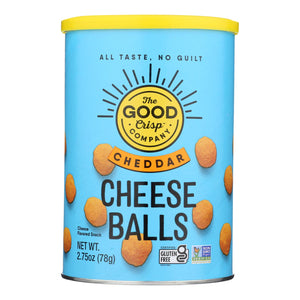 The Good Crisp Company - Cheese Balls Cheddar - Case Of 9-2.75 Oz