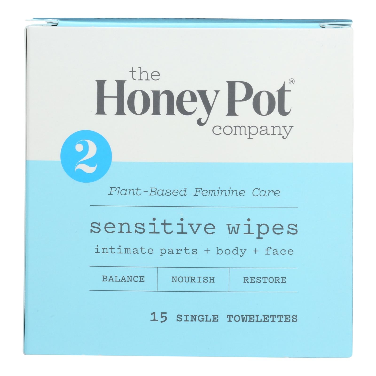The Honey Pot - Wipes Intimate Snstve Ind - 15 CT