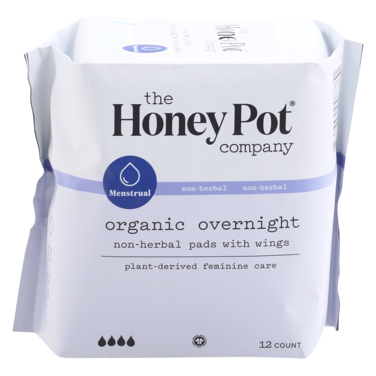 The Honey Pot - Mnstl/pad Overnight - 1 Each-12 Ct