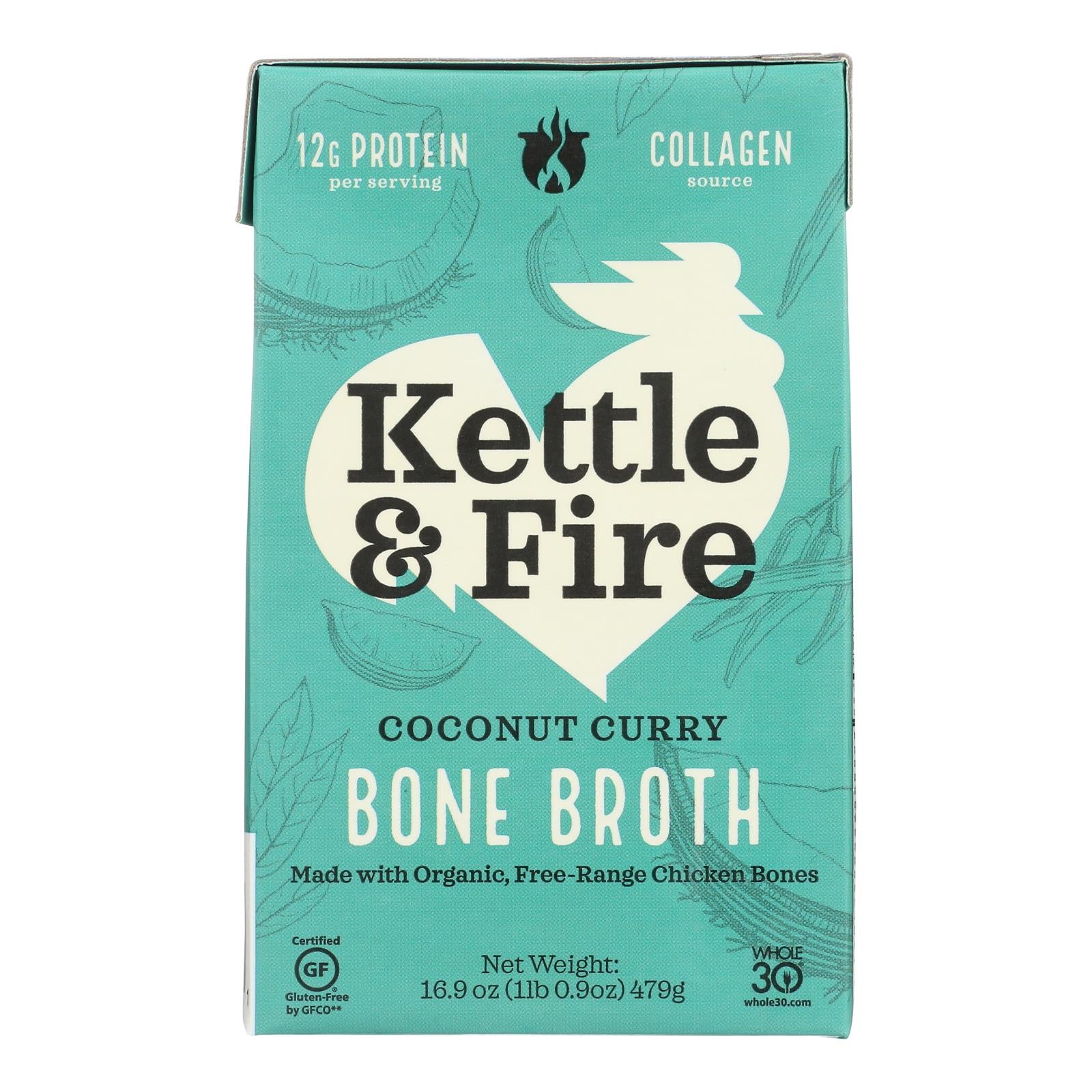 Kettle And Fire - Bone Broth Cnutcury/lime - Case of 6 - 16.9 OZ