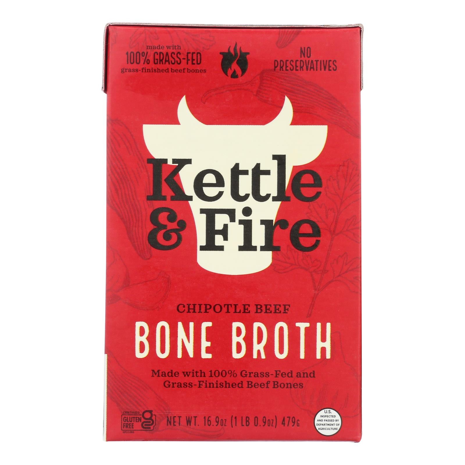 Kettle And Fire - Bone Broth Chipotle Beef - Case Of 6 - 16.9 Oz