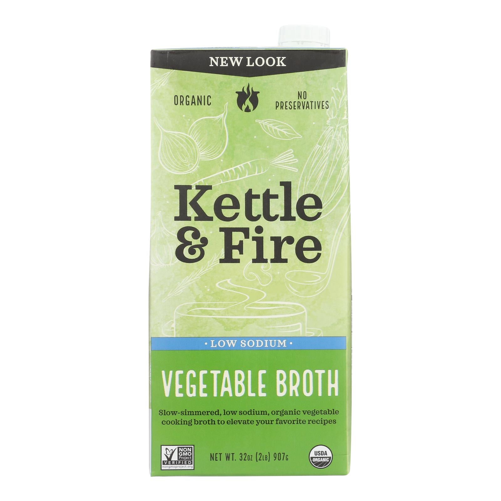 Kettle And Fire - Broth Veg Low Sodium - Case Of 6-32 Oz