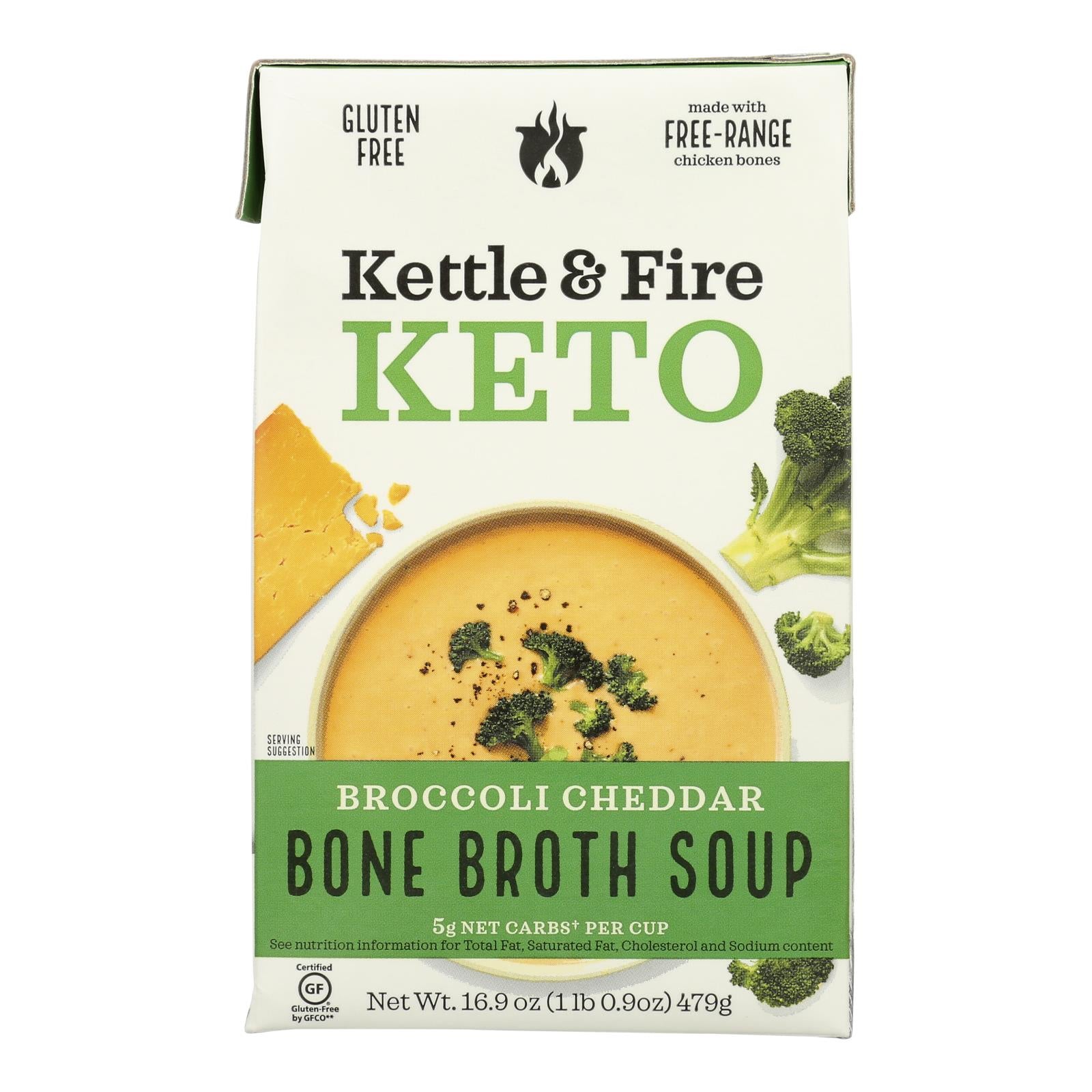 Kettle And Fire - Keto Soup Broc Ched/chkbb - Case of 6 - 16.9 OZ