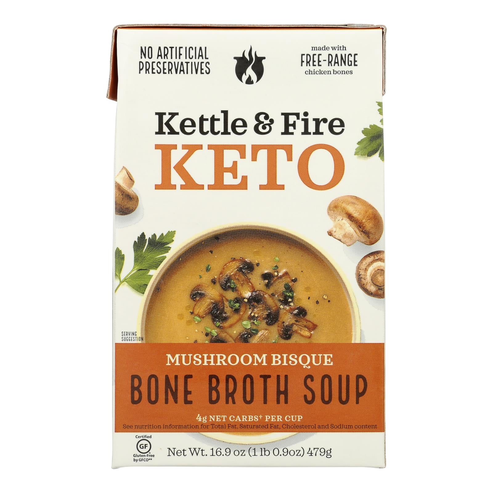 Kettle And Fire - Keto Soup Mush Bisq/chkbb - Case of 6 - 16.9 OZ