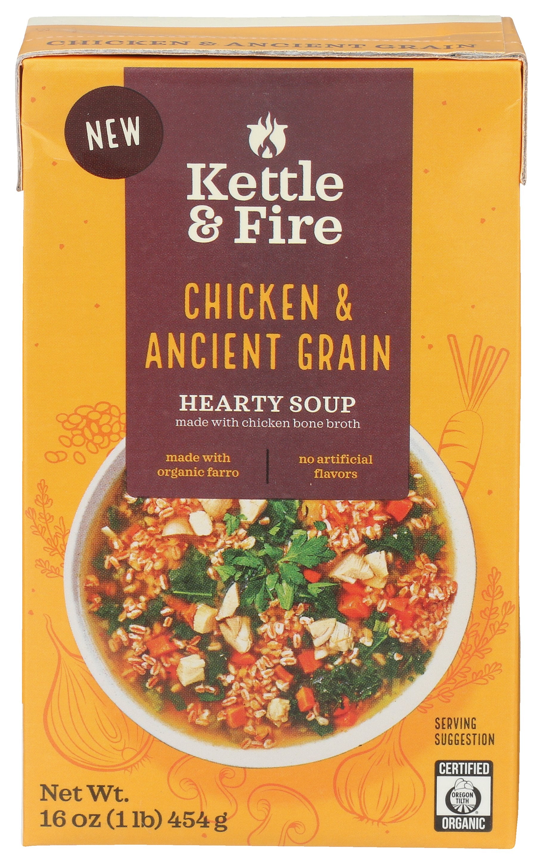 KETTLE AND FIRE SOUP CHIKN ANCNT GRNS HR - Case of 6