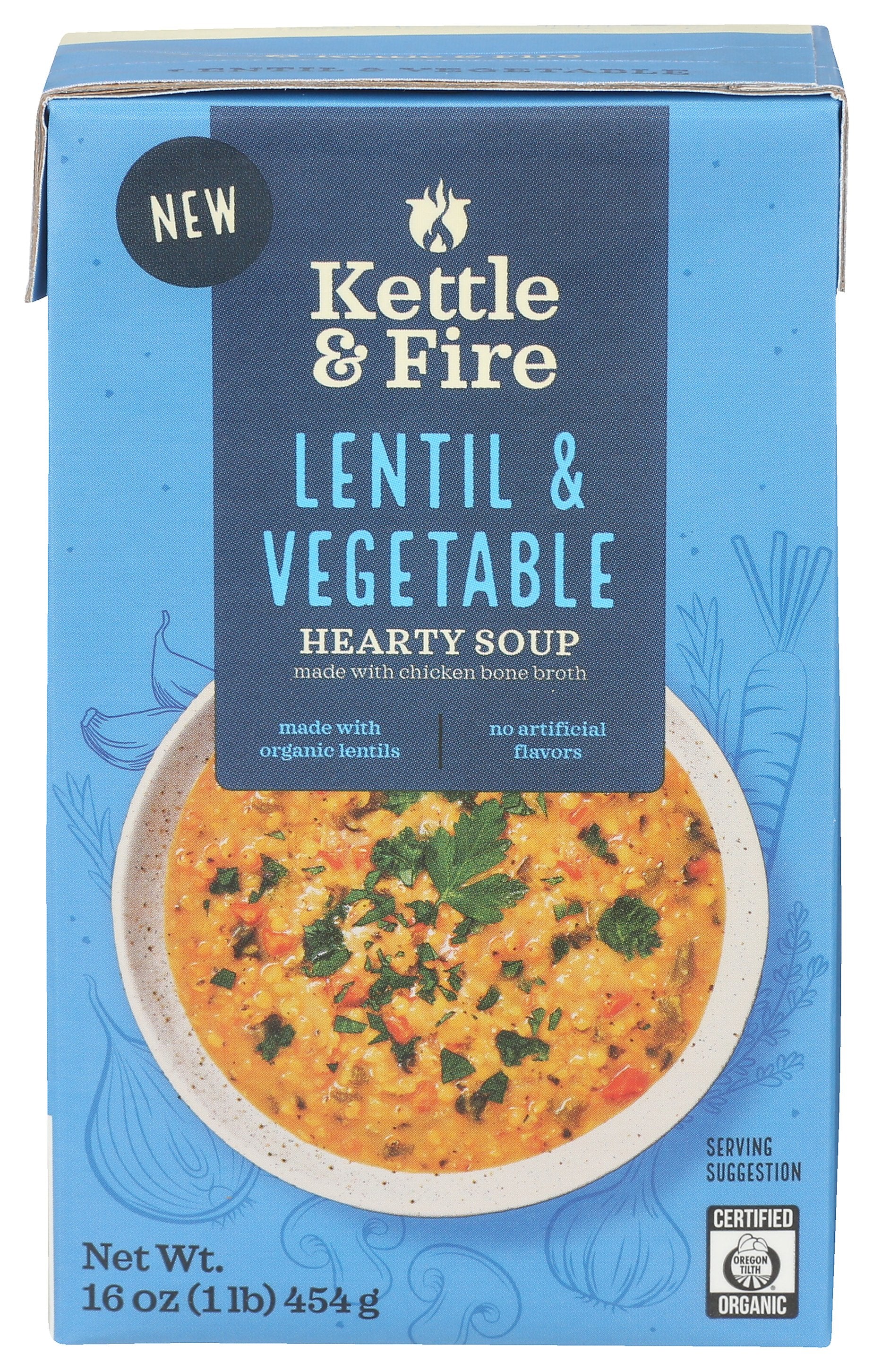 KETTLE AND FIRE SOUP LENTIL N VEGETABLE - Case of 6