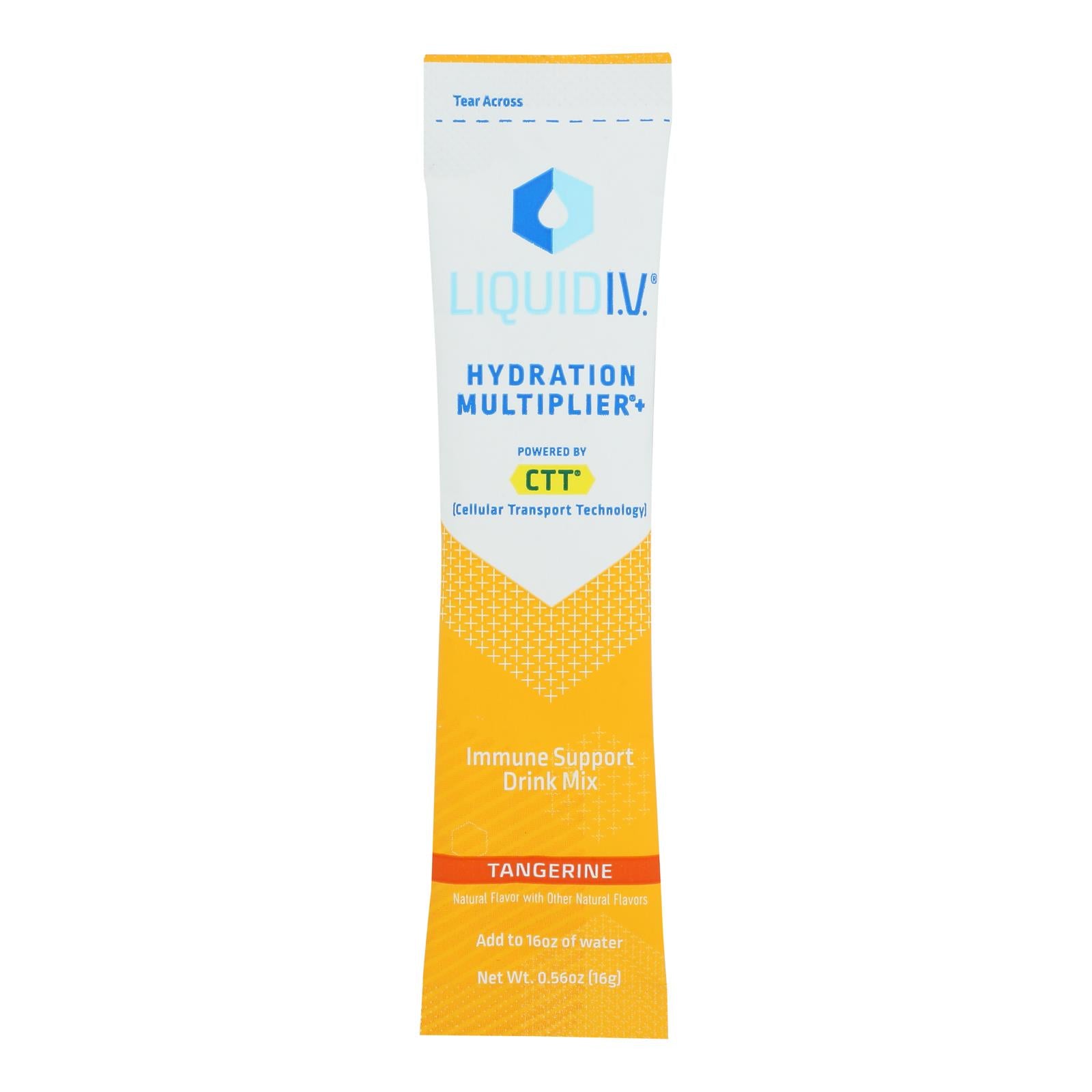 Liquid I.v. - Drink Mix Hydrating Immune Support Tangerine - Case Of 8 - .56 Oz