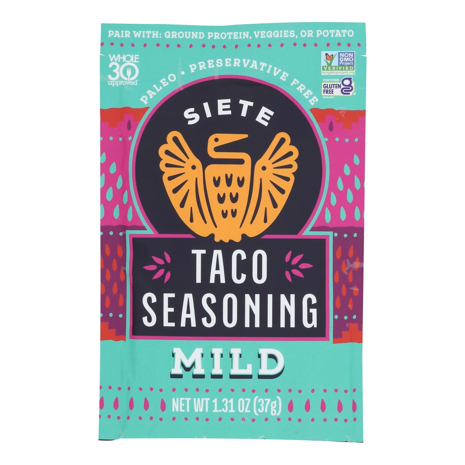 Siete - Seasoning Mild Taco - Case Of 12-1.31 Oz