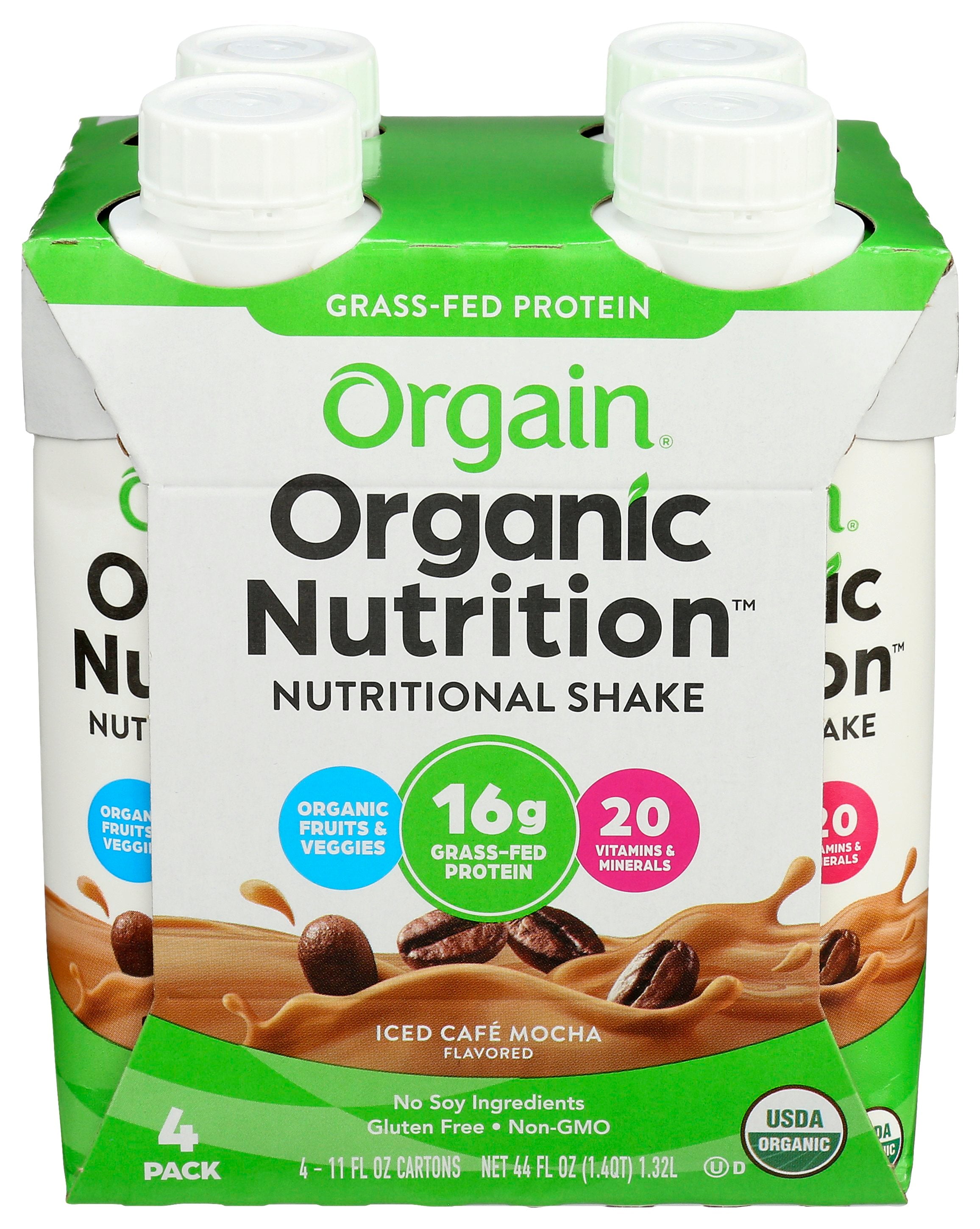 ORGAIN PROTEIN RTD MCHA 4PK ORG - Case of 3