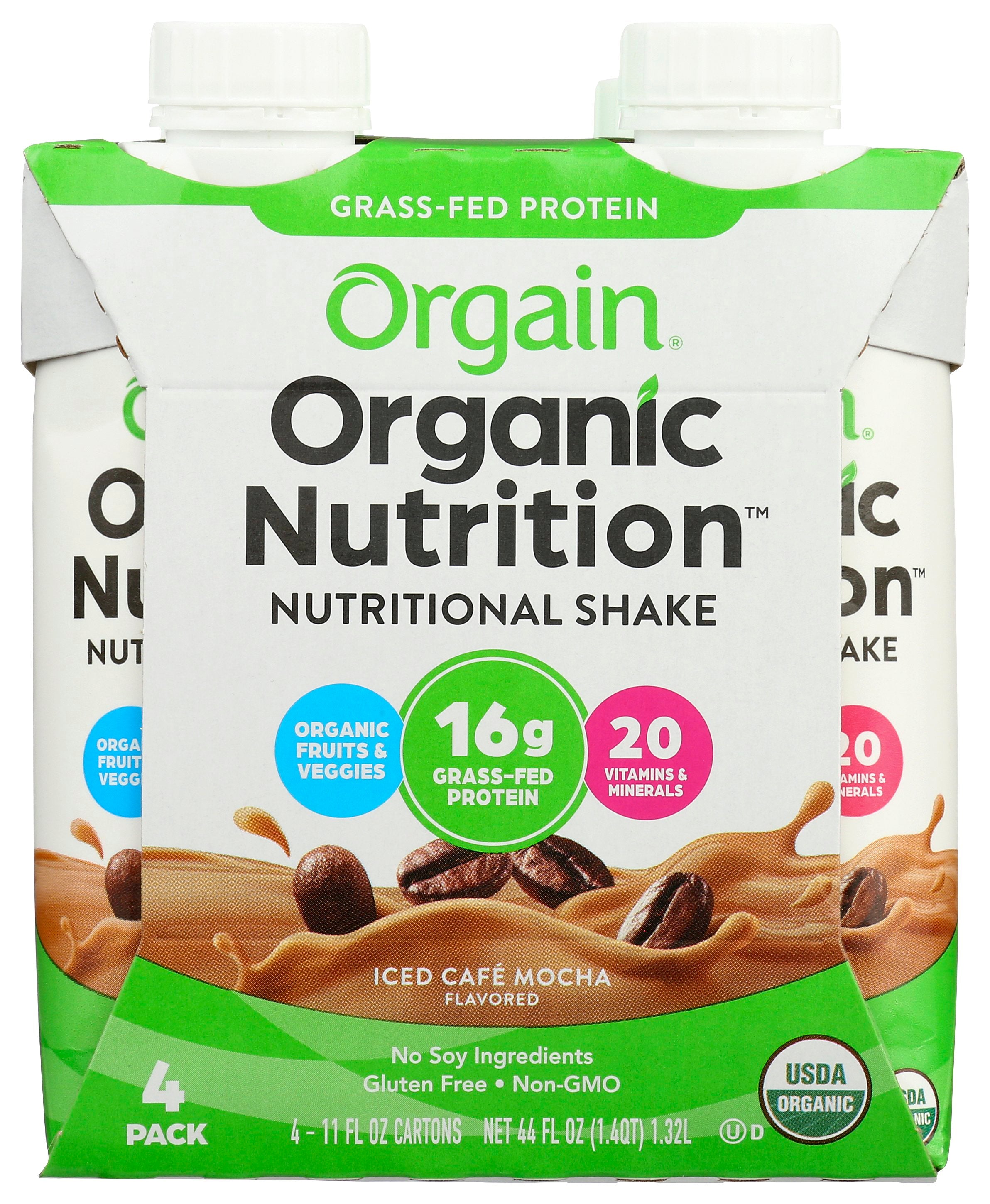 ORGAIN PROTEIN RTD MCHA 4PK ORG - Case of 3