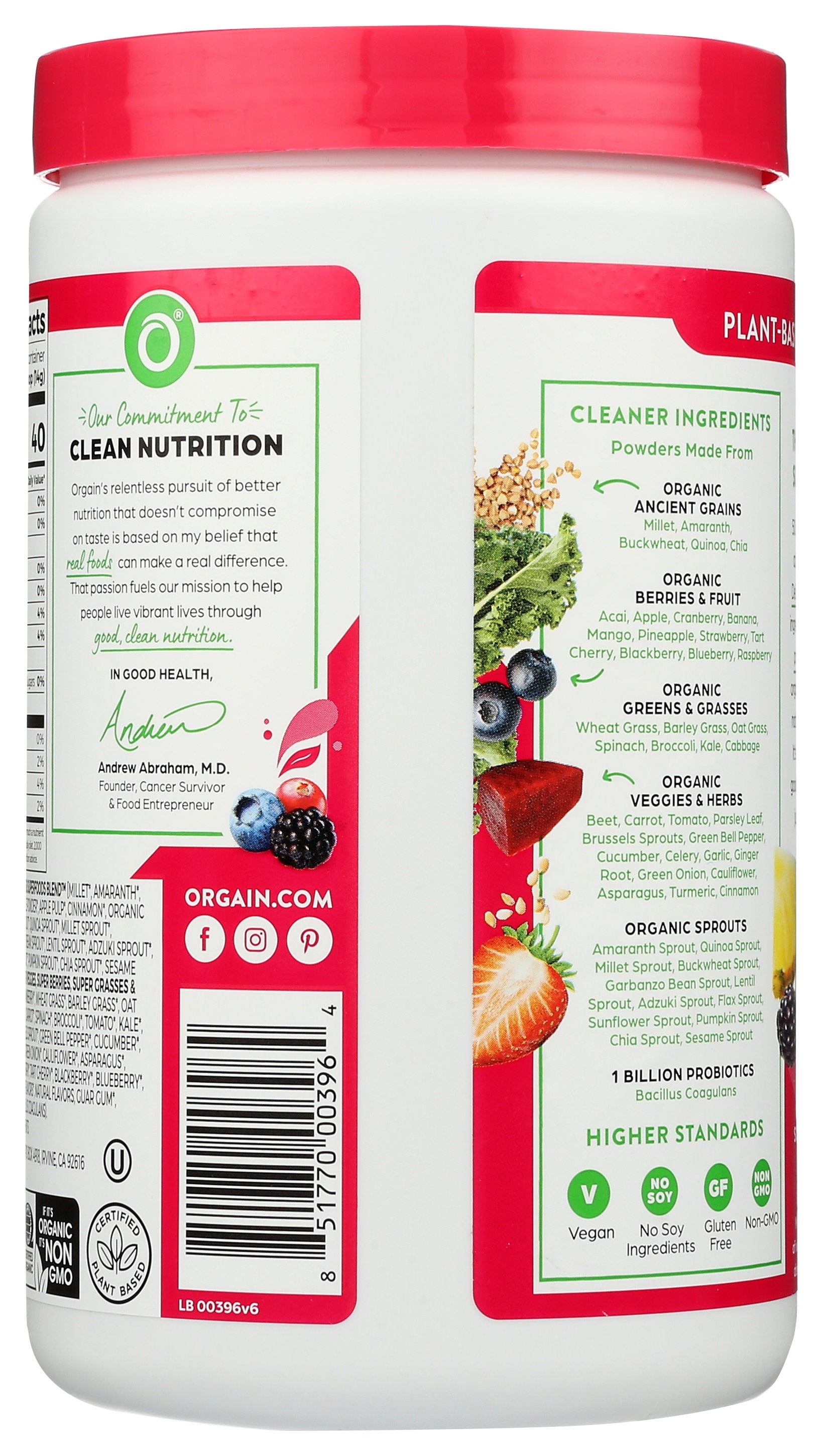 ORGAIN SUPERFOOD PWDR BERRY ORG - Case of 3