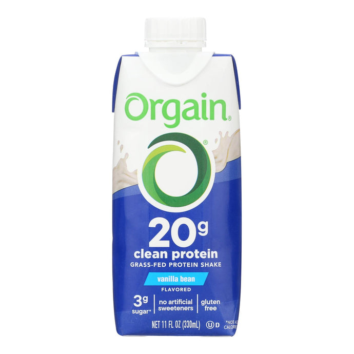 Orgain Organic Protein Shakes - Vanilla Bean - Case Of 12 - 11 Fl Oz.
