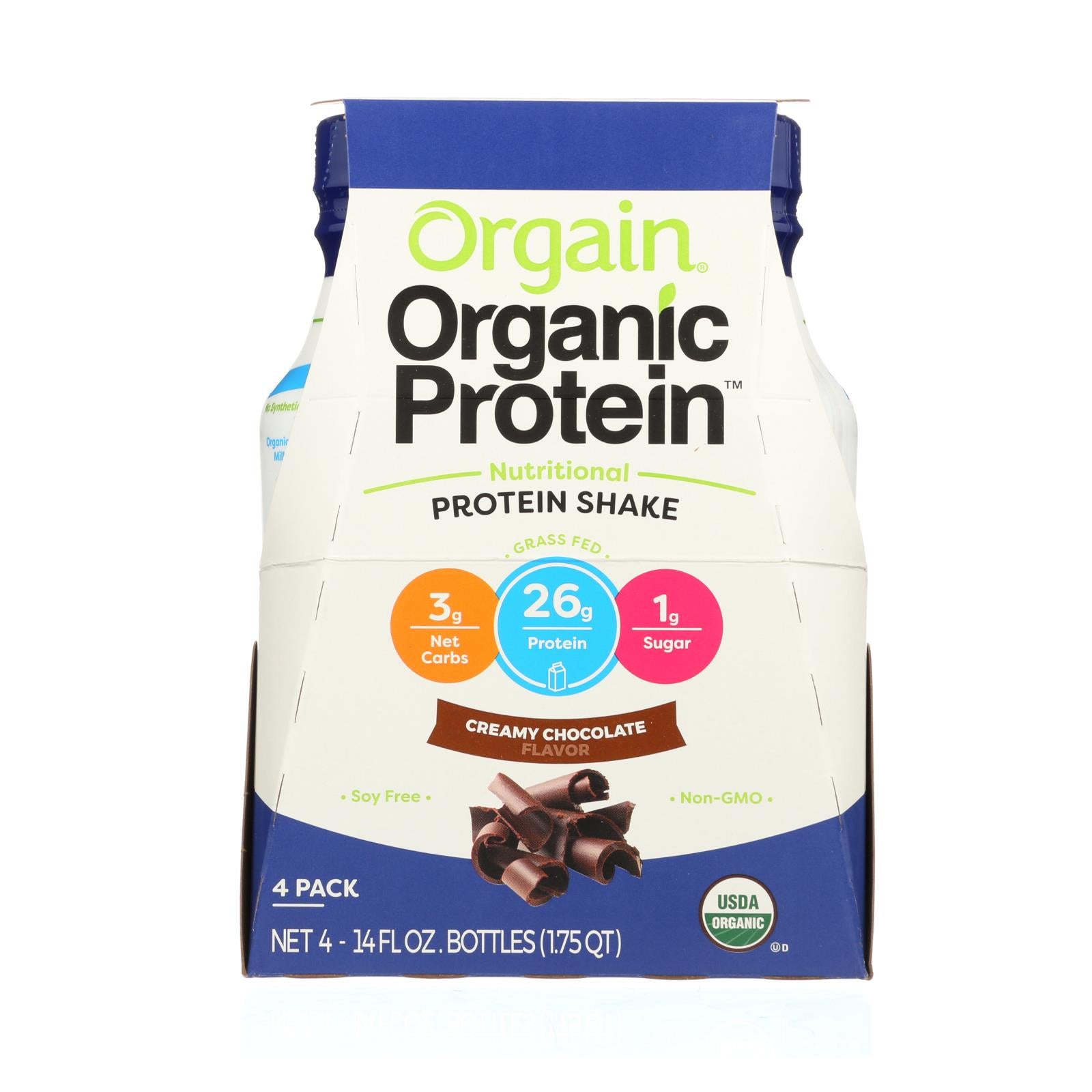 Orgain Creamy Chocolate Nutritional Protein Shake - Case of 12 - 14 FZ