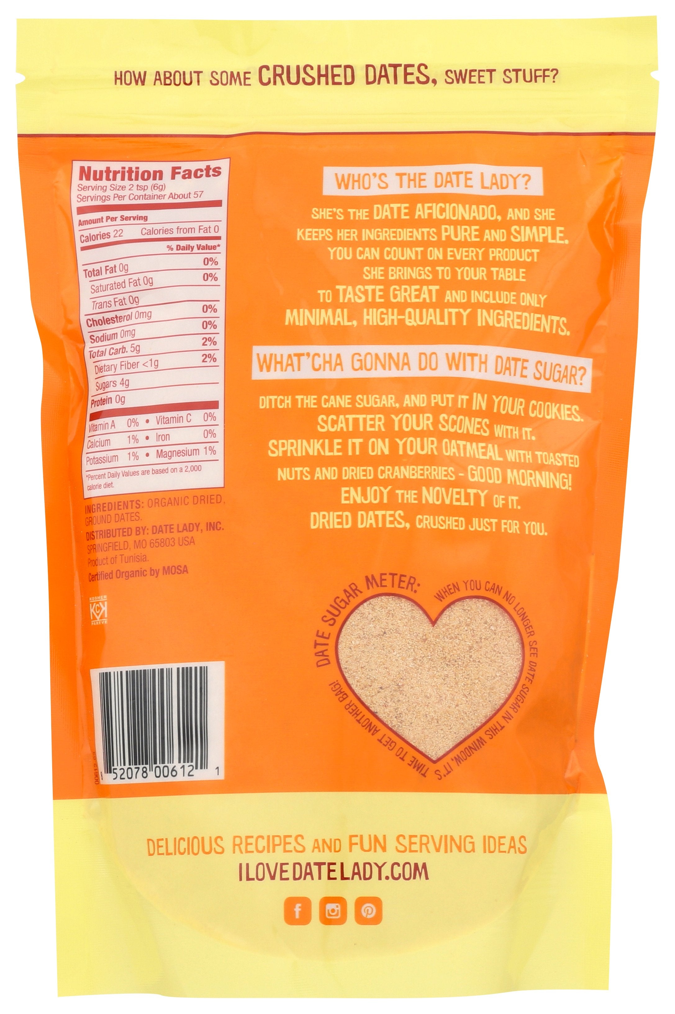 DATE LADY SUGAR DATE ORIGINAL - Case of 6
