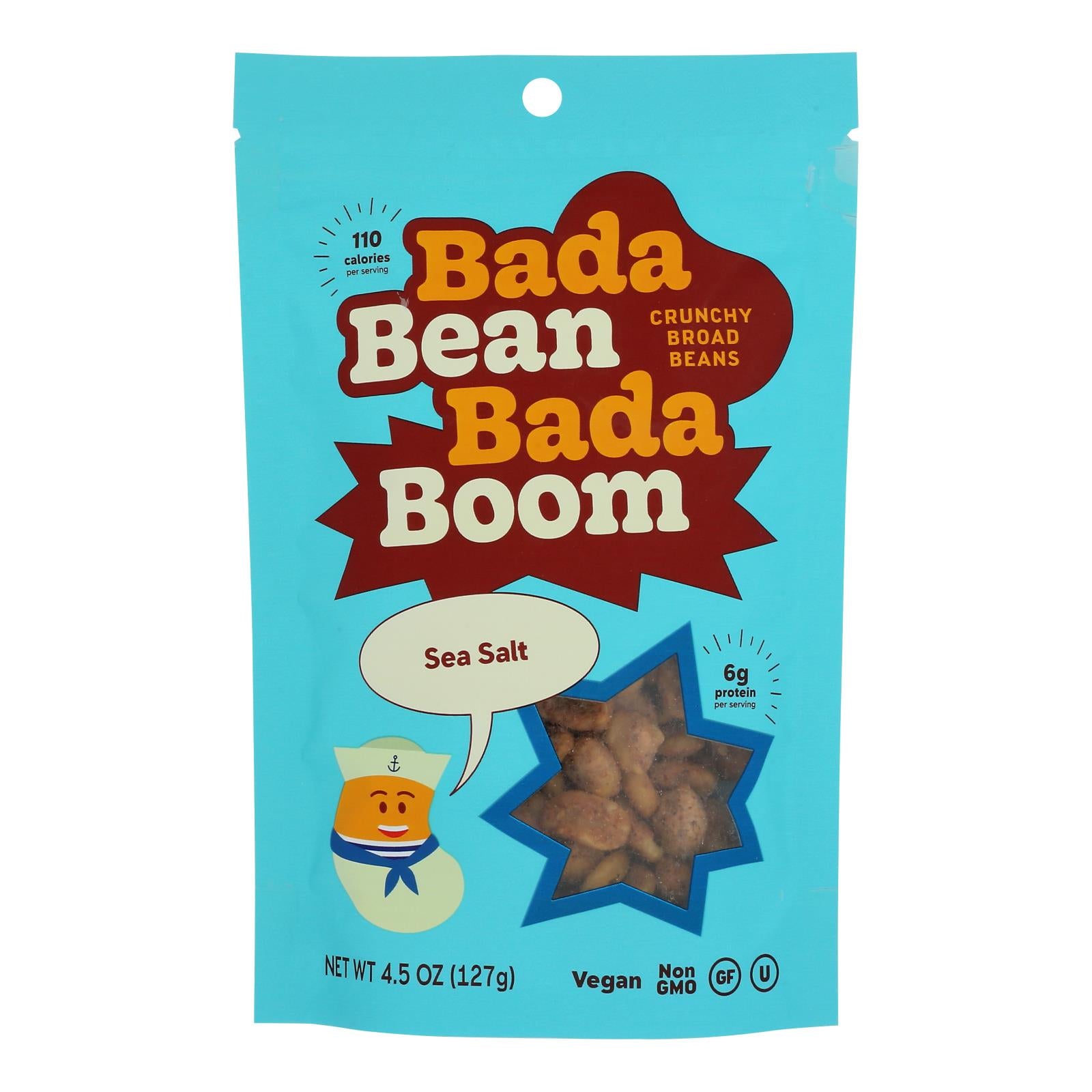 Bada Bean Bada Boom - Crunchy Beans Sea Salt - Case Of 6-4.5 Oz