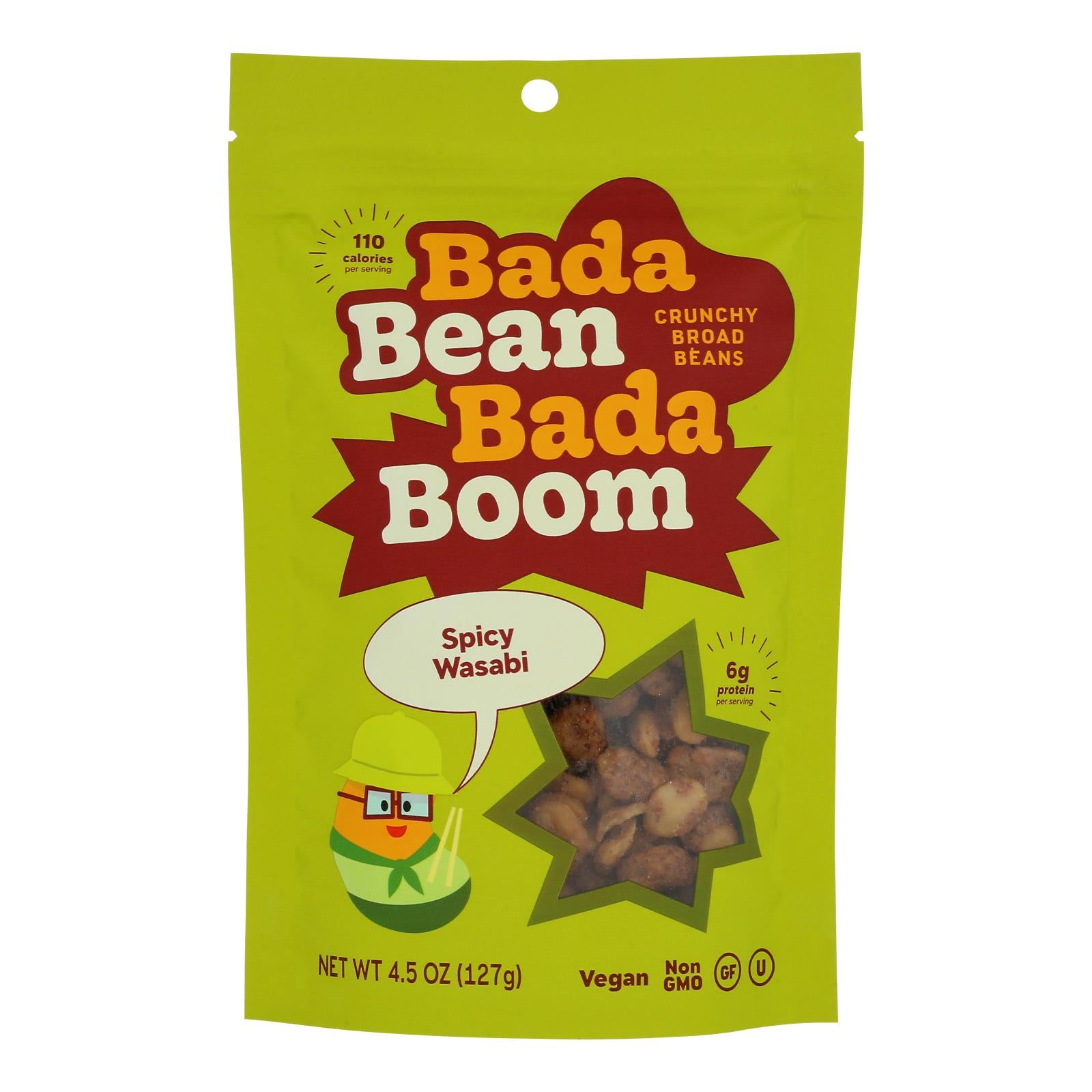 Bada Bean Bada Boom - Crunchy Beans Spicy Wasabi - Case Of 6-4.5 Oz