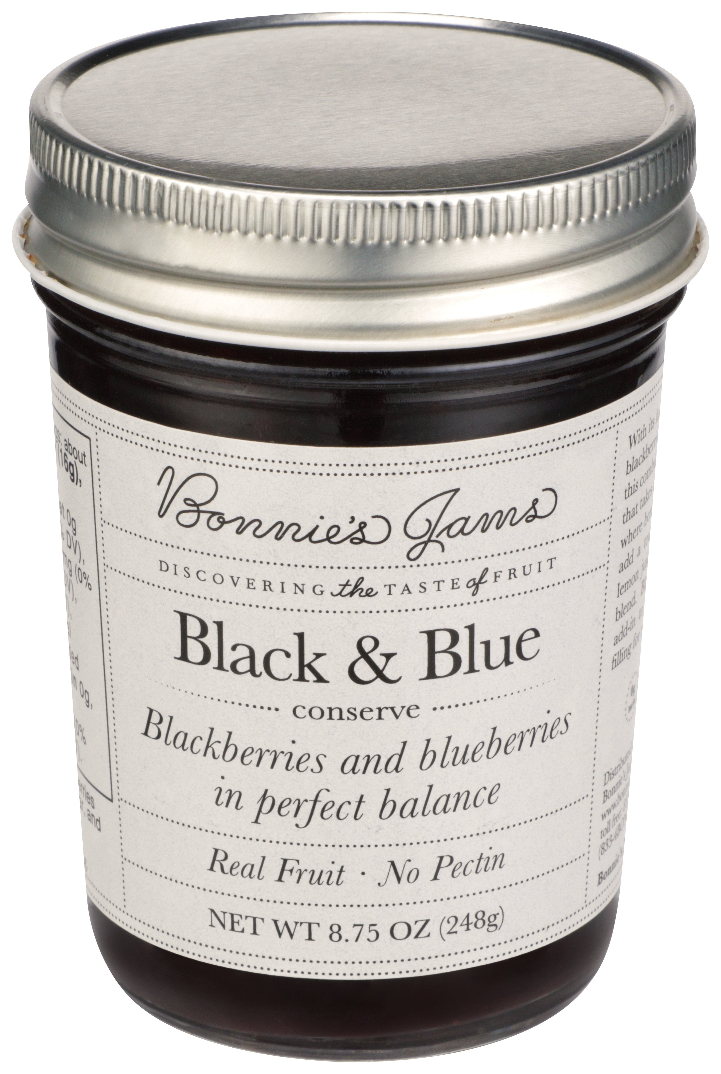 BONNIES JAMS JAM BLACK AND BLUE - Case of 6