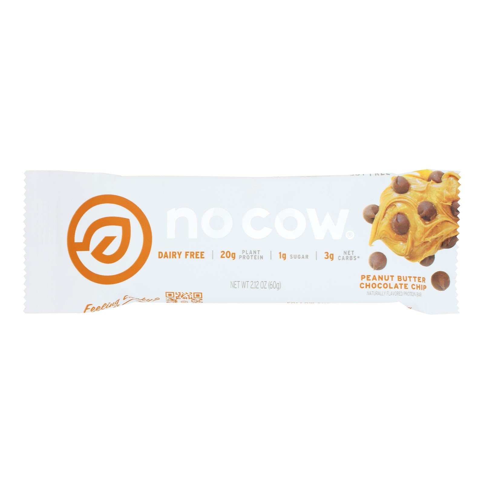 No Cow Bar Protein Bar - Case Of 12 - 2.12 Oz