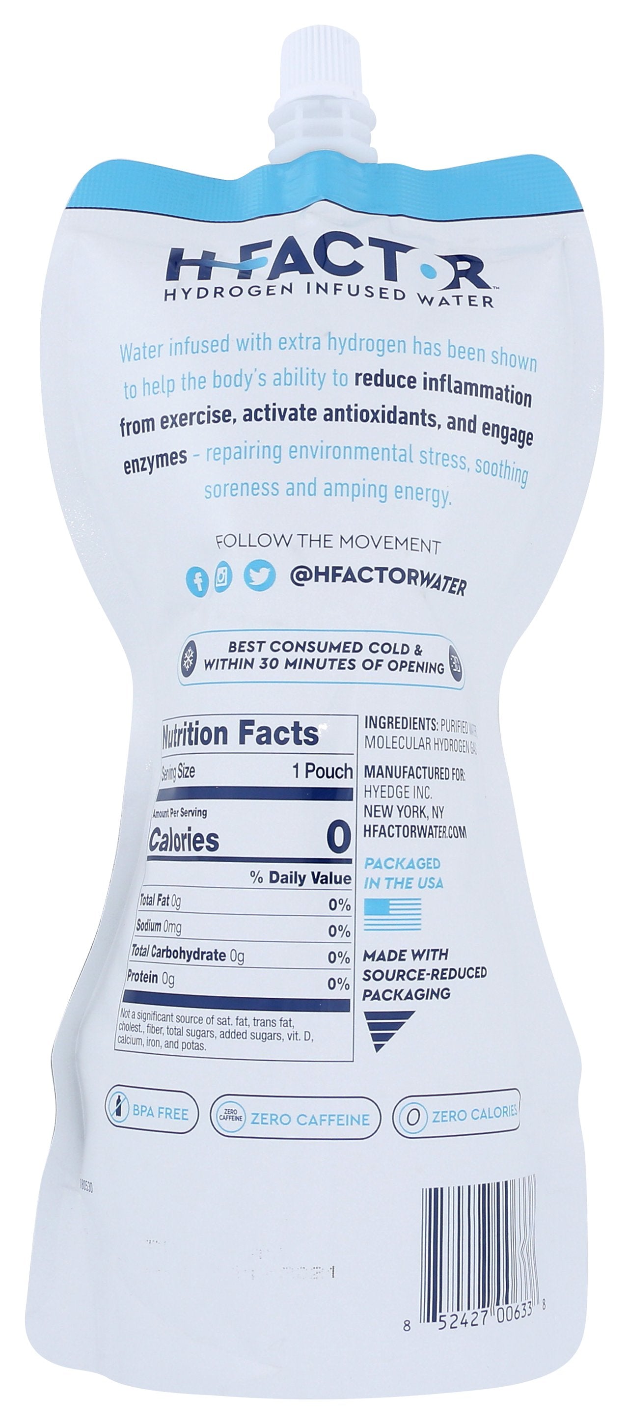 HFACTOR WATER HYDROGEN INFUSED - Case of 12