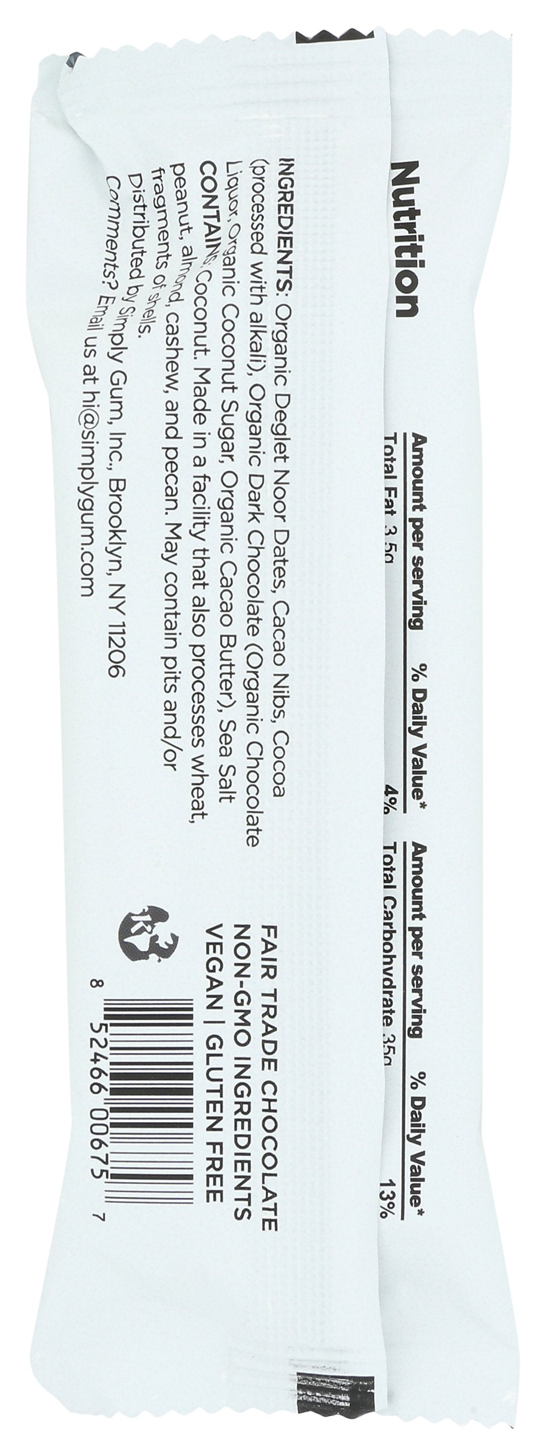 SIMPLYGUM BAR CHOC DATE TRIP CACAO - Case of 12