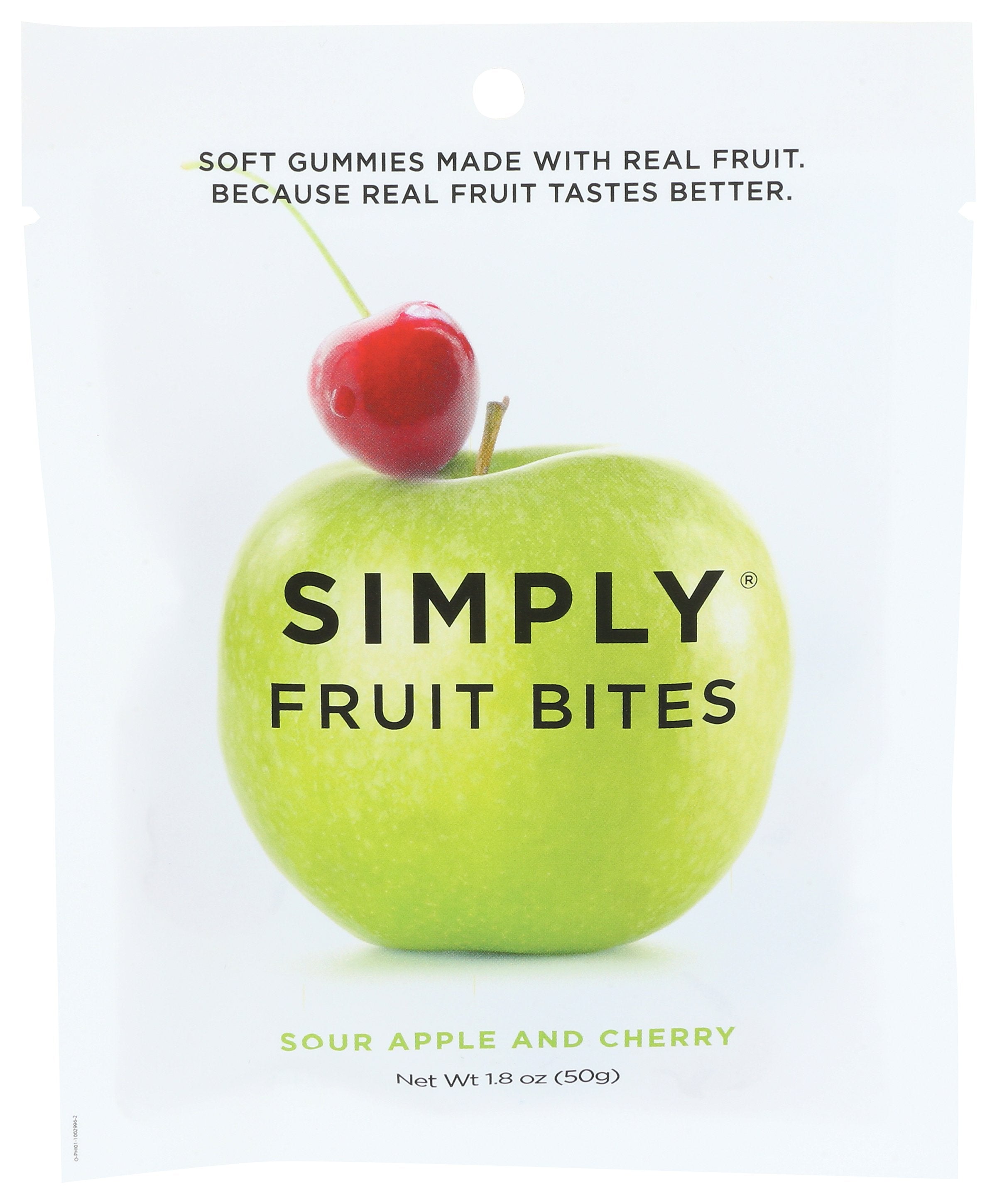 SIMPLYGUM FRUIT SOUR APPLE CHERRY - Case of 8