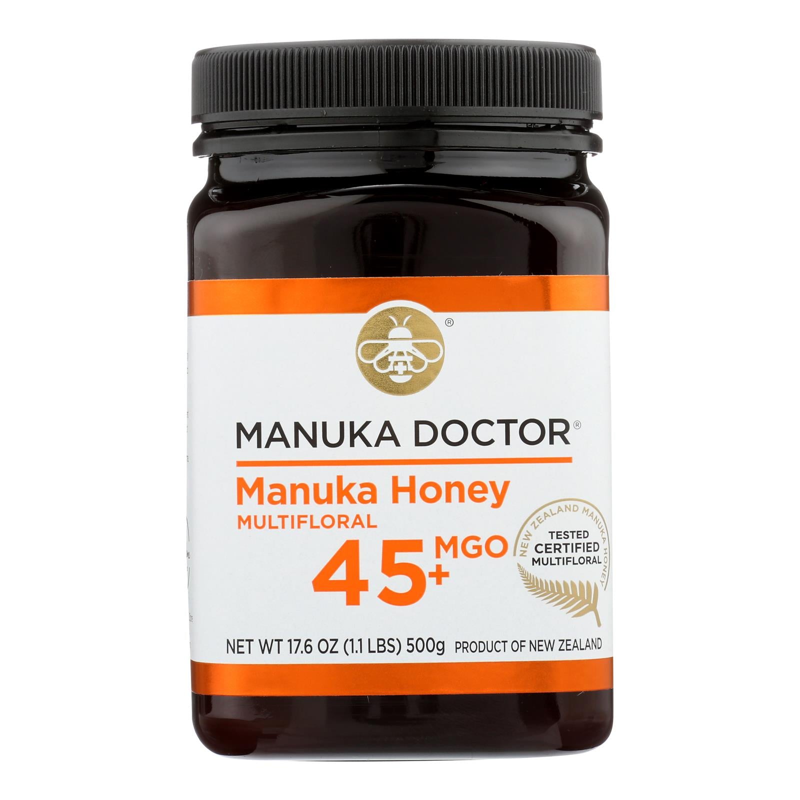 Manuka Doctor - Manuka Honey Mf Mgo45+ 500g - Case Of 6-17.6 Oz