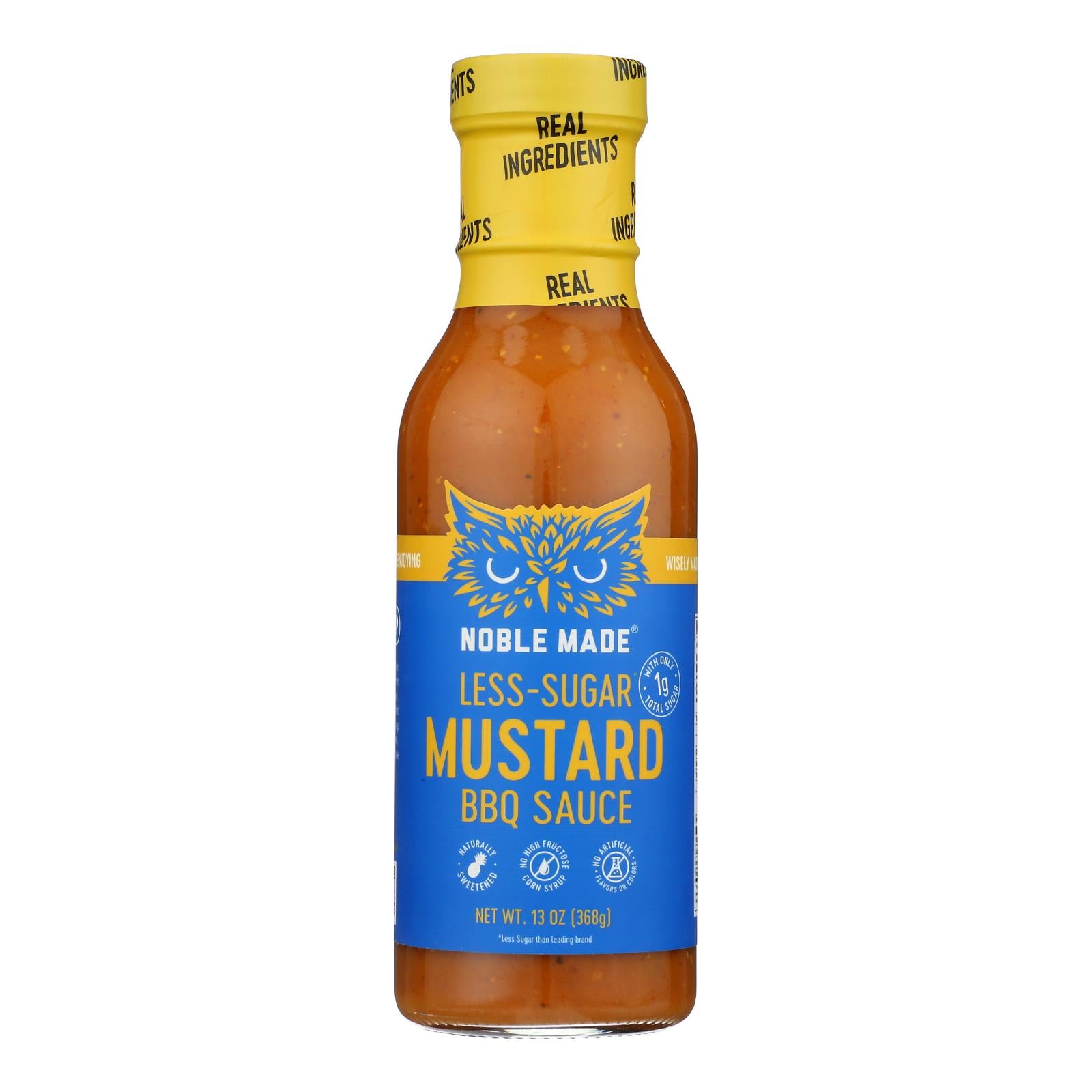 Noble Made - Sauce Barbecue Mustard Low-sugar - Case of 6-13 Ounce