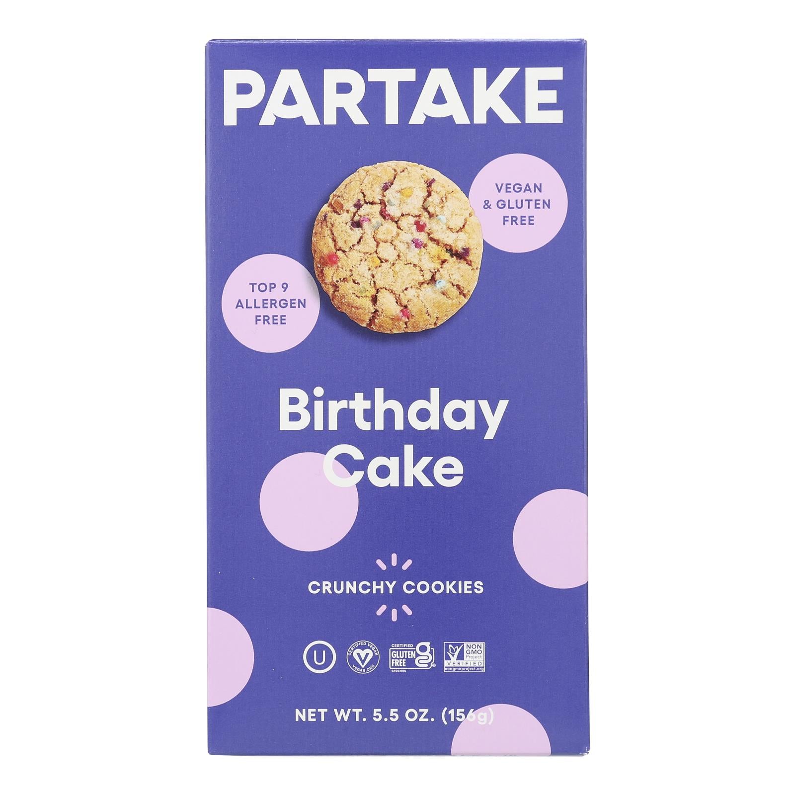 Partake Foods - Cookies Mini Birthdy Cake - Case Of 6 - 5.5 Oz