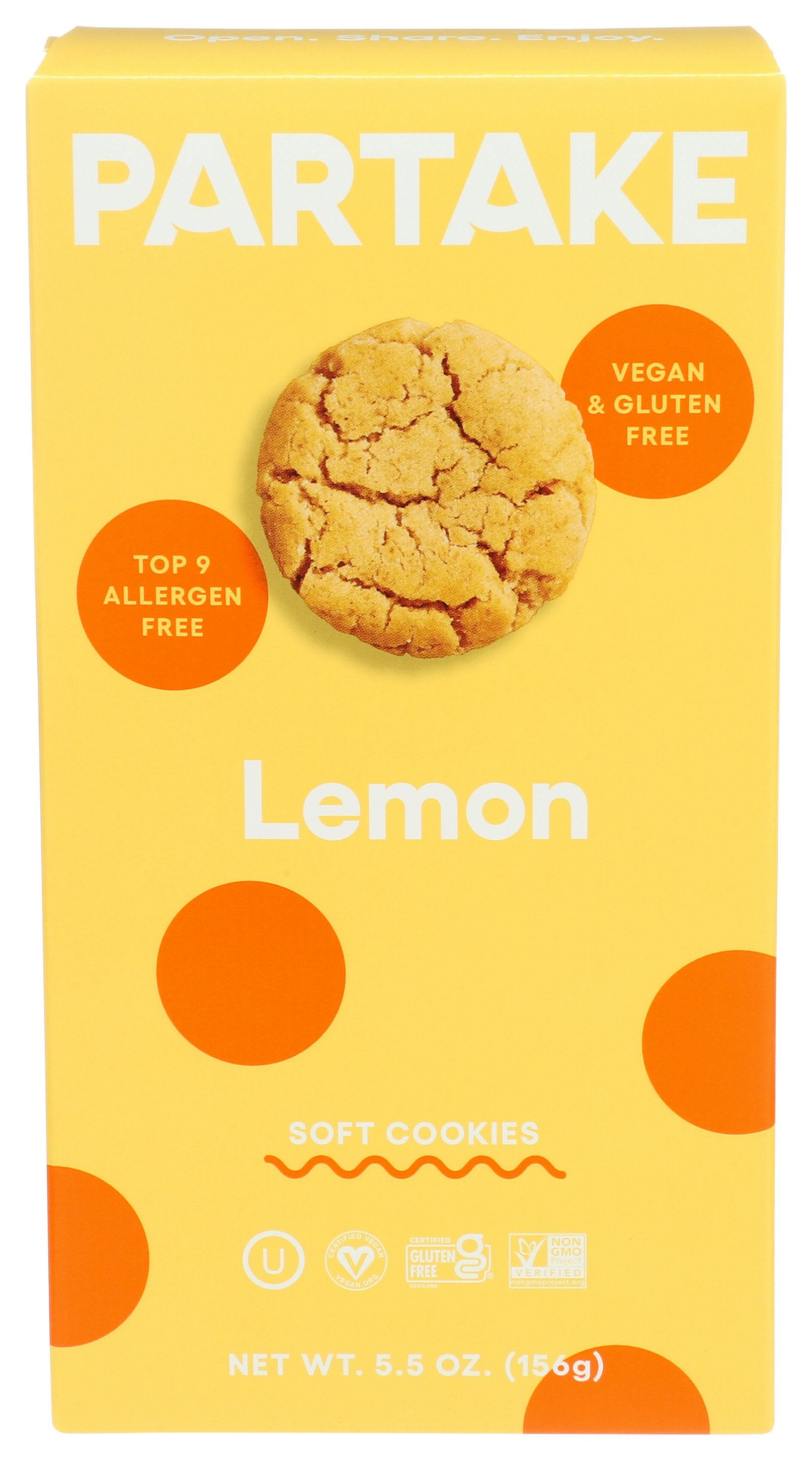 PARTAKE FOODS COOKIES SOFT BAKED LEMON - Case of 6