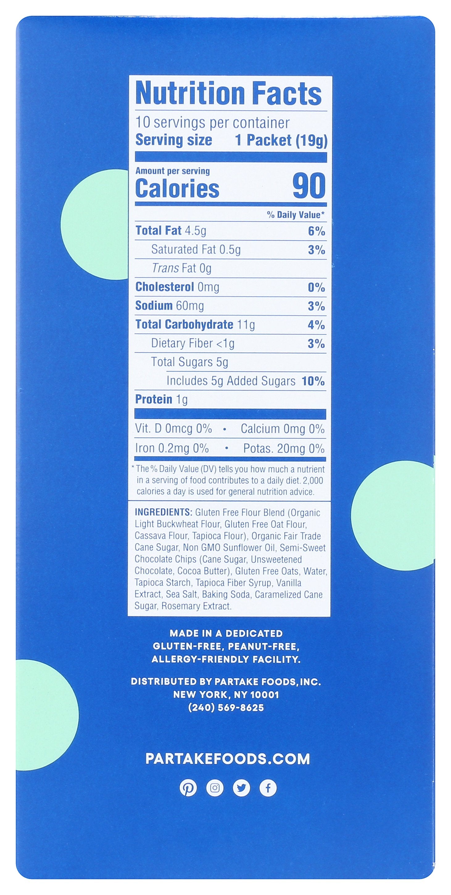 PARTAKE FOODS COOKIES MINI C CHOC CHIP - Case of 6