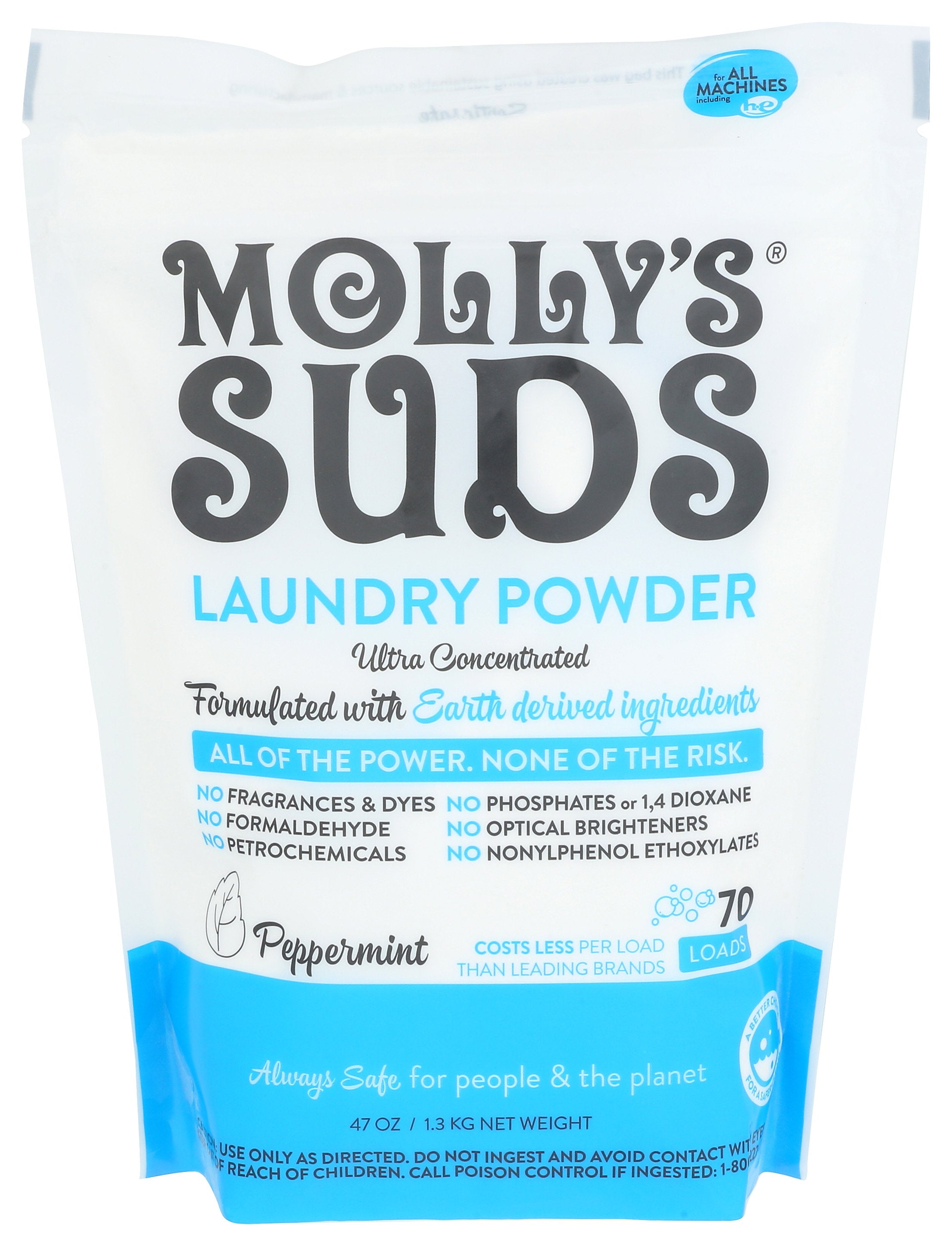 MOLLYS SUDS POWDER LNDRY PPMT 70LD - Case of 6